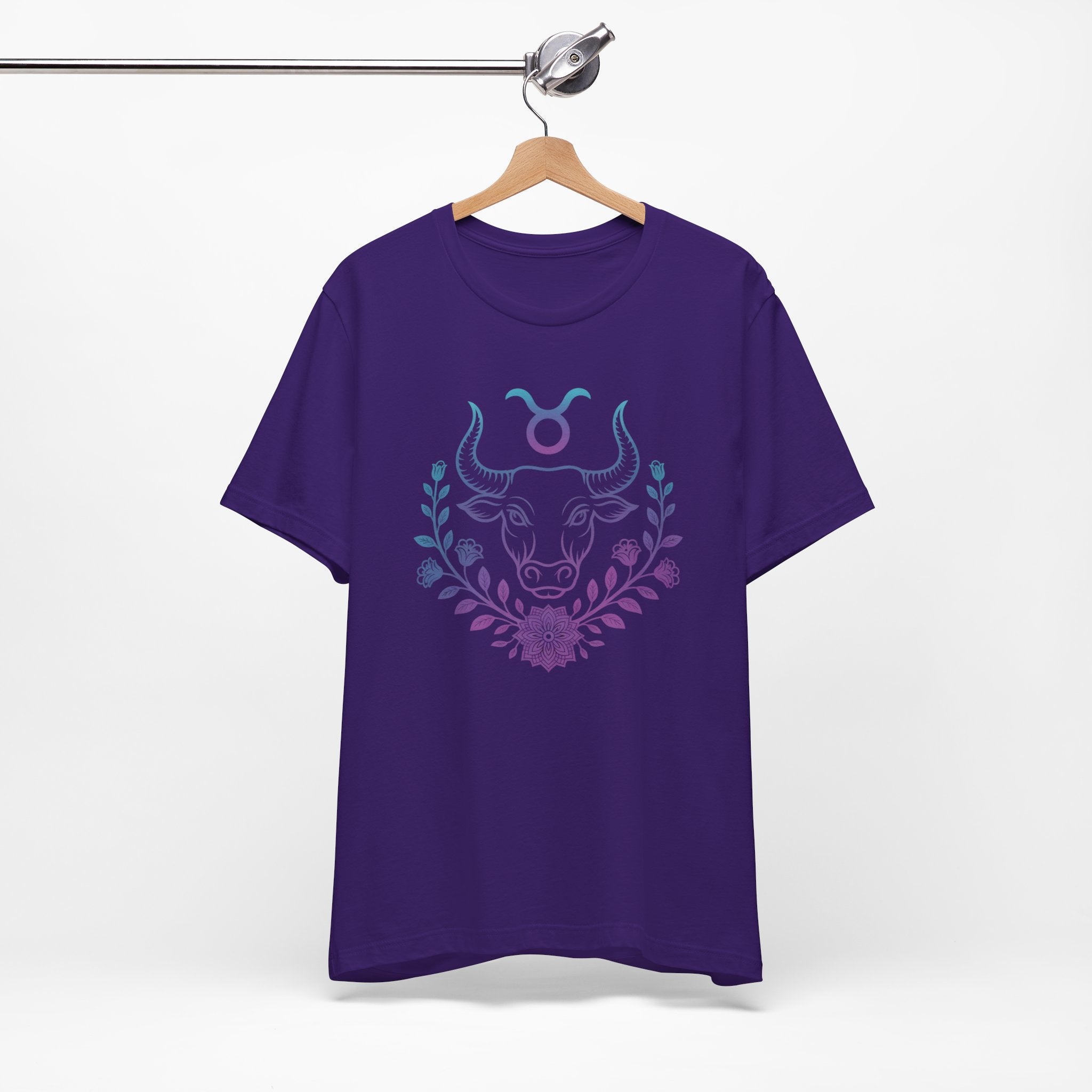 Astrology Zodiac Taurus Unisex Flower Mandala T-Shirt