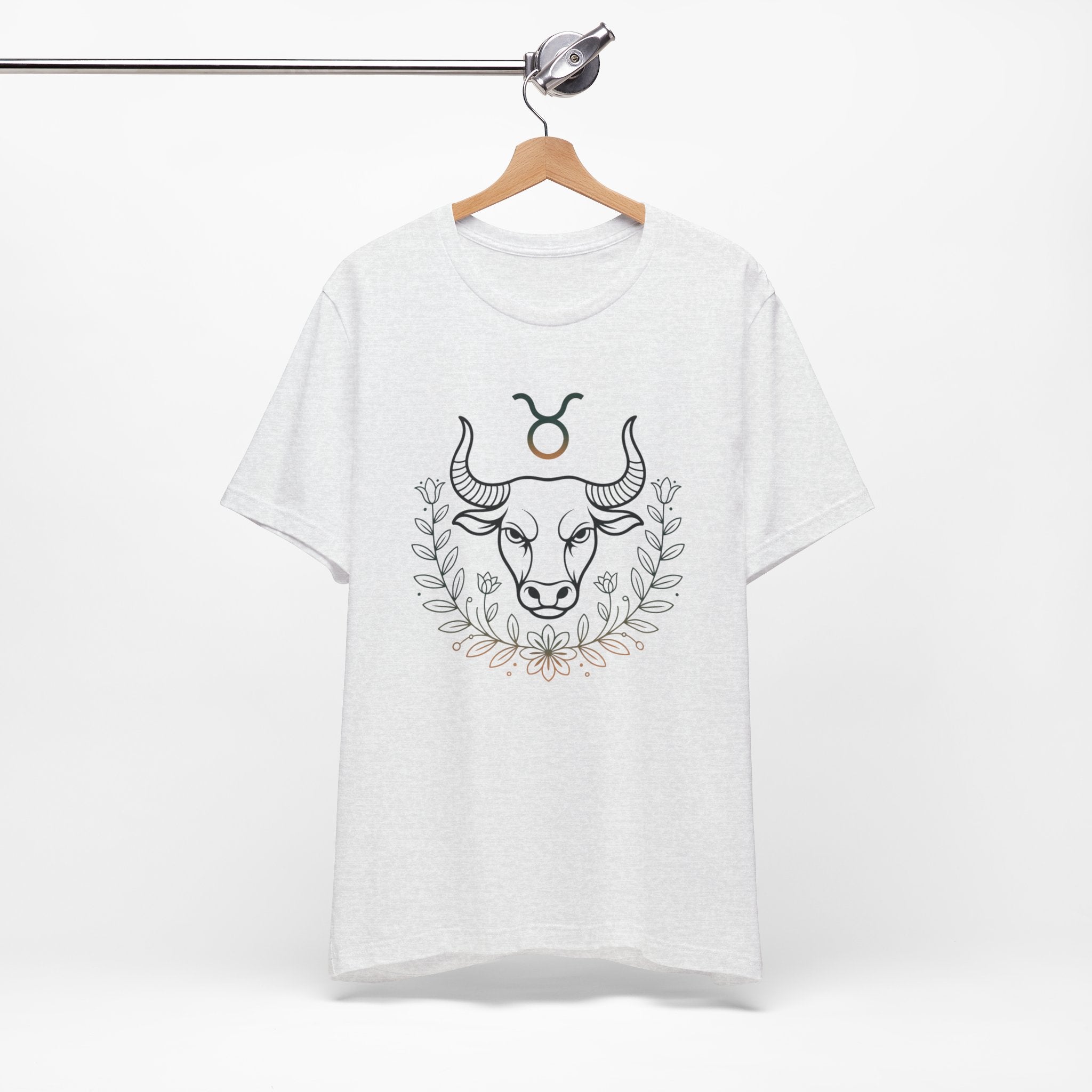 Astrology Zodiac Taurus Unisex Flower T-Shirt