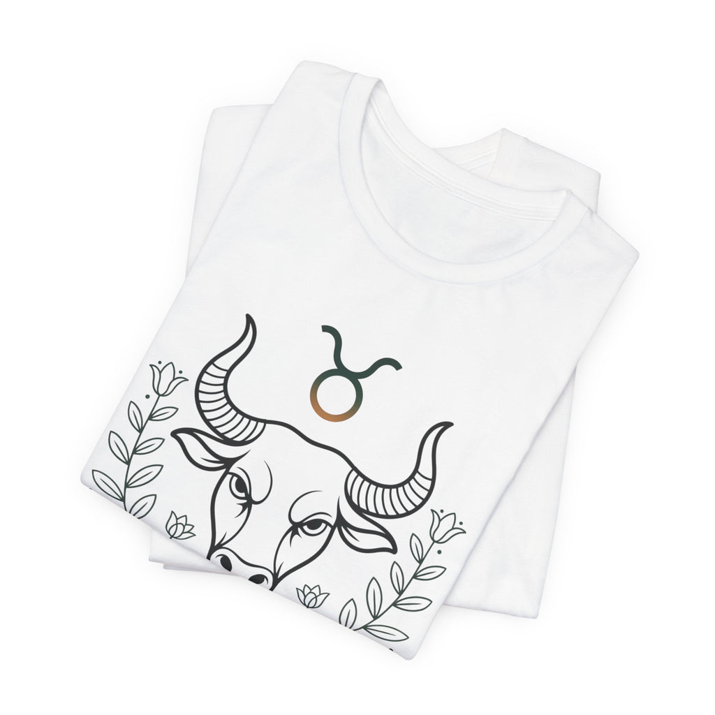 Astrology Zodiac Taurus Unisex Flower T-Shirt