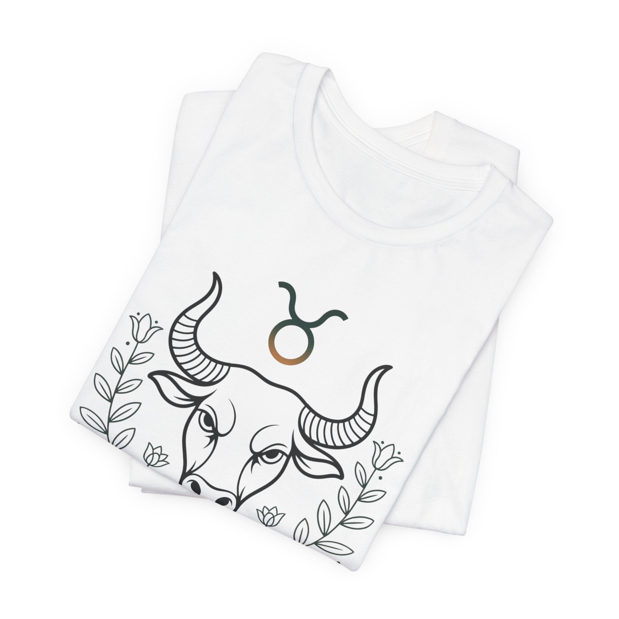 Astrology Zodiac Taurus Unisex Flower T-Shirt