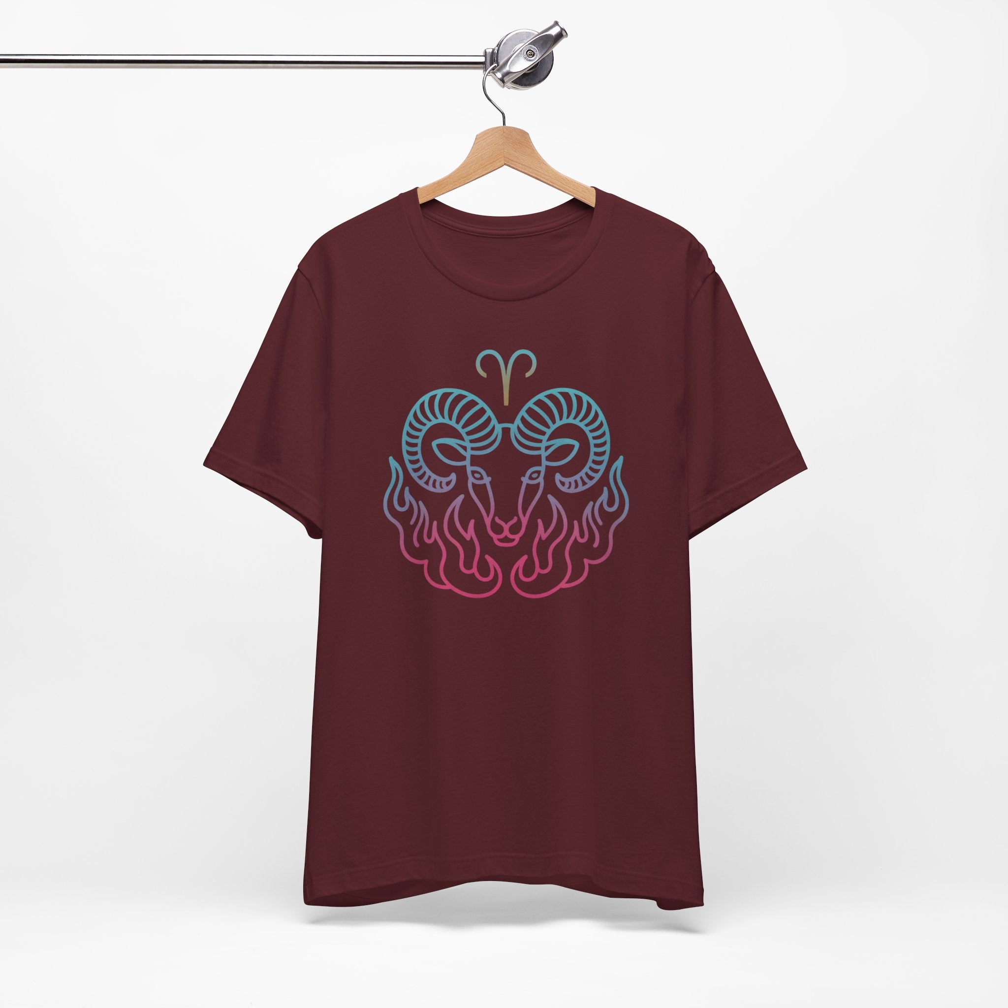 Astrology Zodiac Aries Neon Unisex T-Shirt