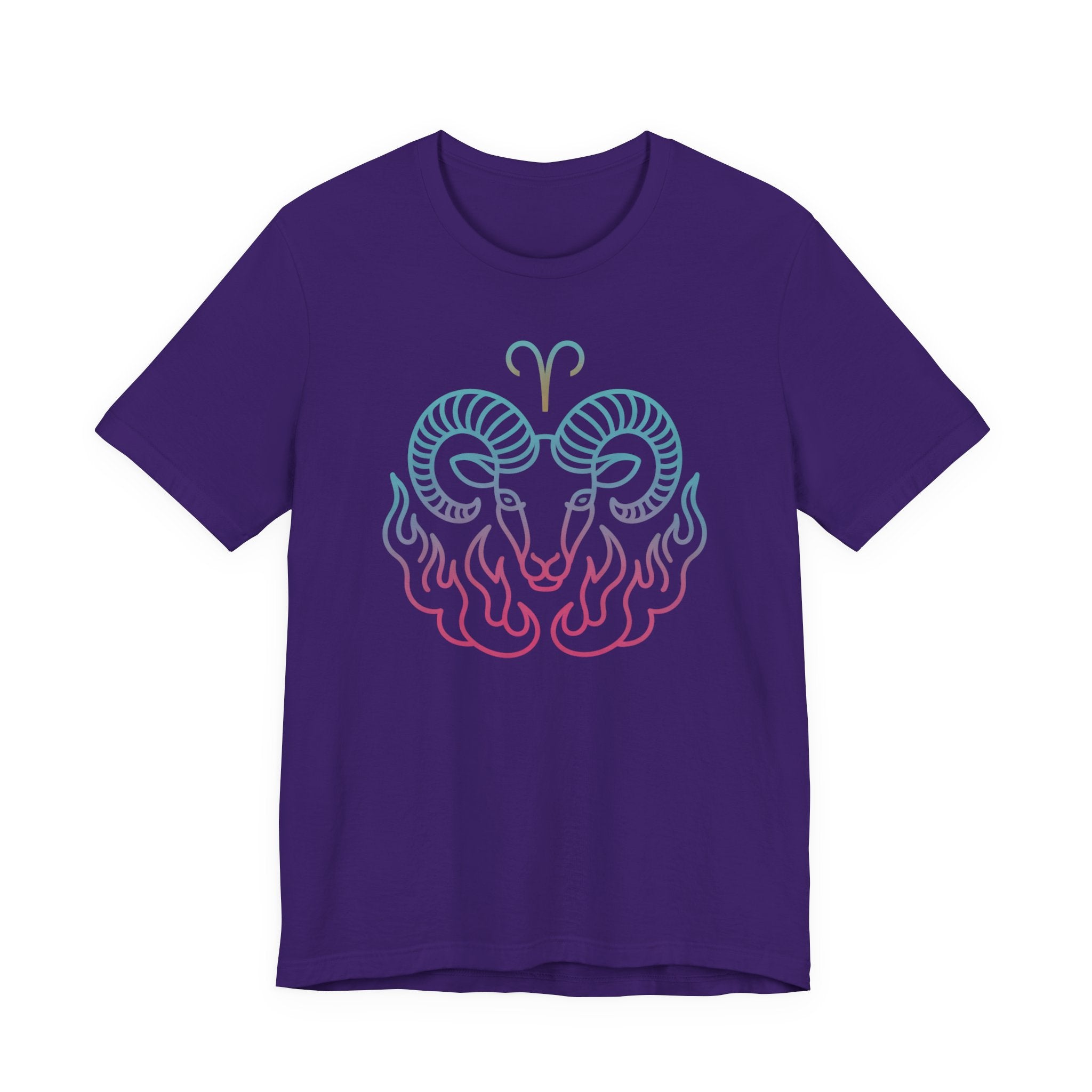 Astrology Zodiac Aries Neon Unisex T-Shirt
