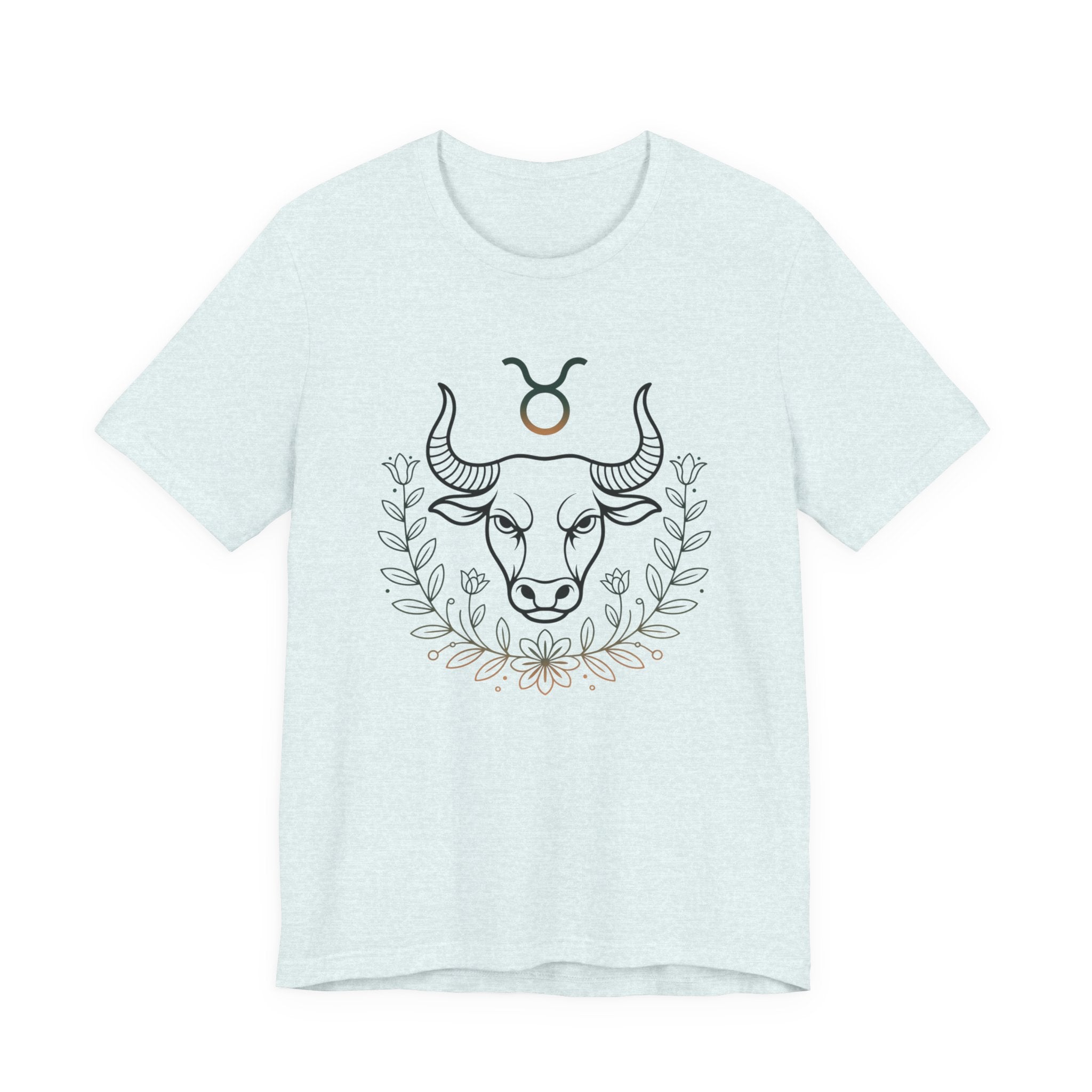 Astrology Zodiac Taurus Unisex Flower T-Shirt