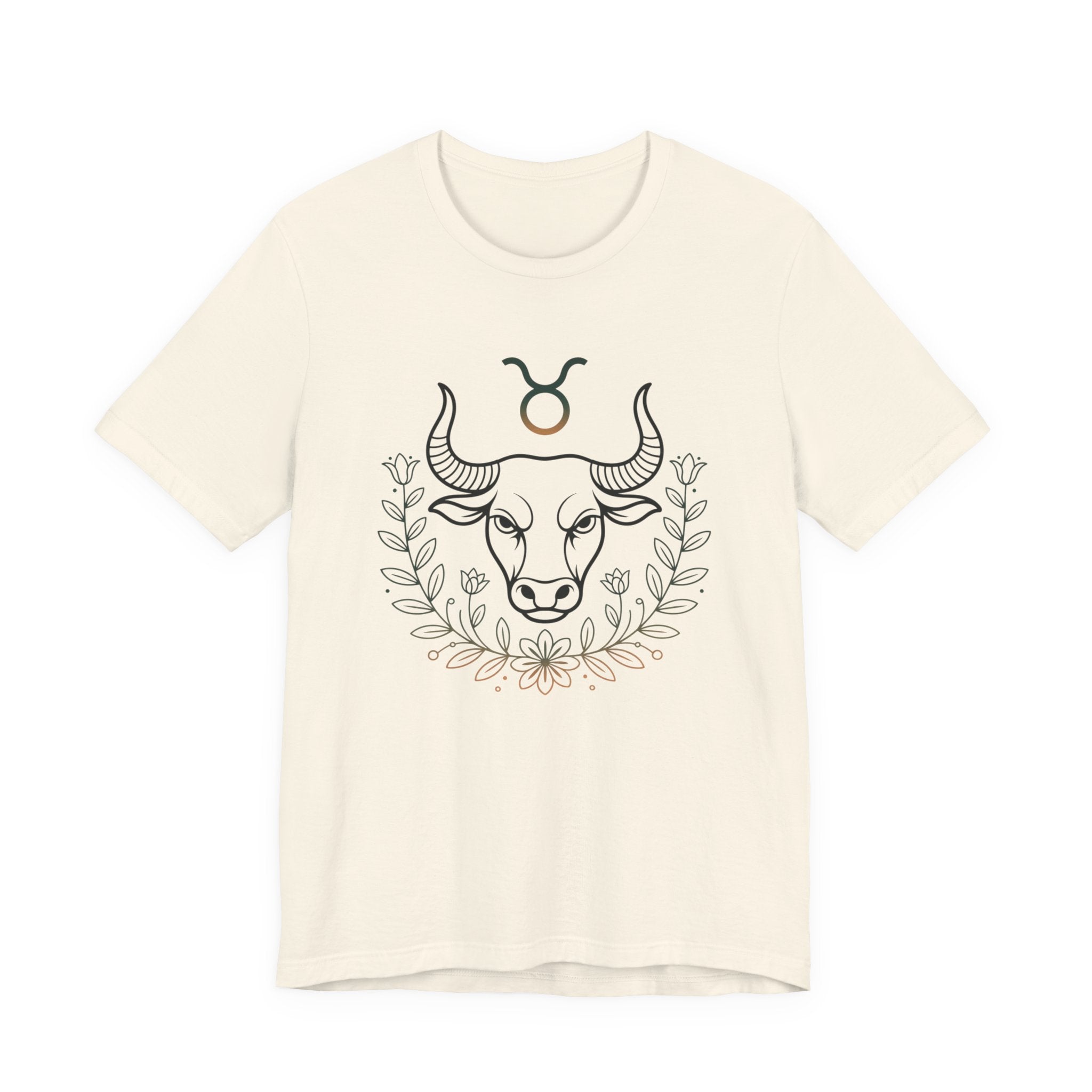 Astrology Zodiac Taurus Unisex Flower T-Shirt