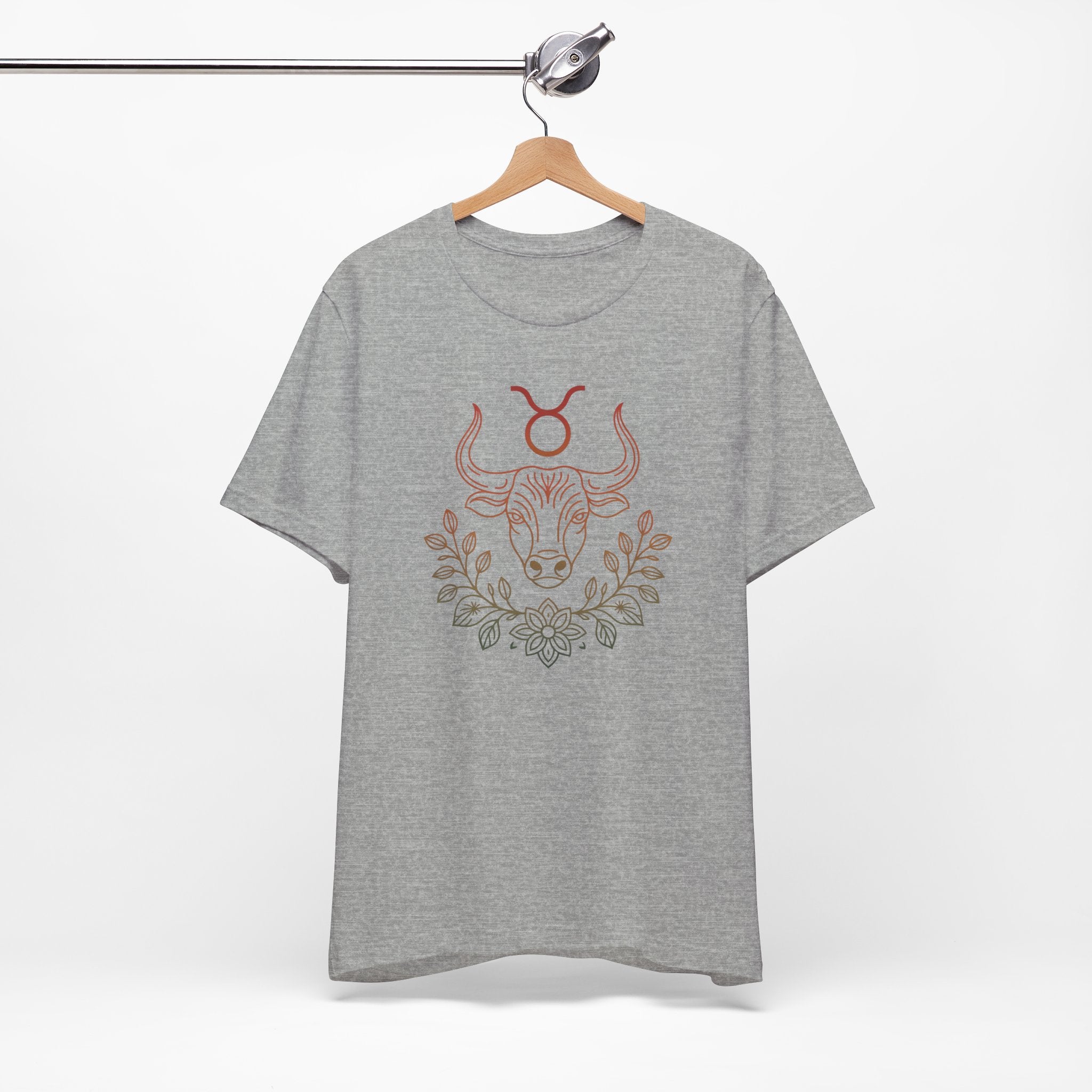Astrology Zodiac Taurus Unisex Flower T-Shirt
