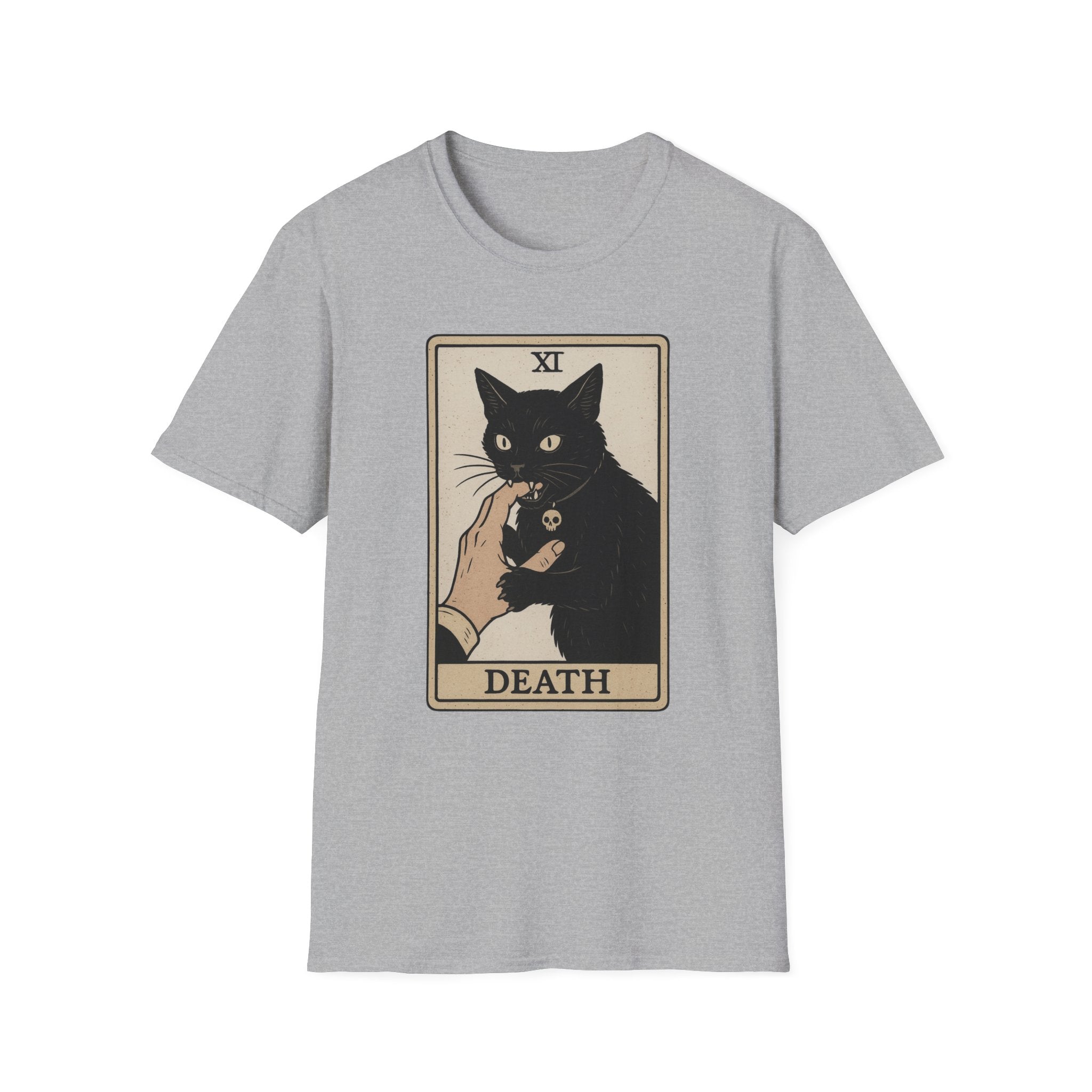 Death Tarot Card Black Cat Unisex T-Shirt