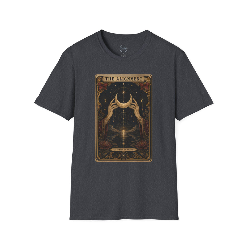 Tarot Moon Graphic Unisex T‑Shirt — "The Alignment" Mystical Crescent Design