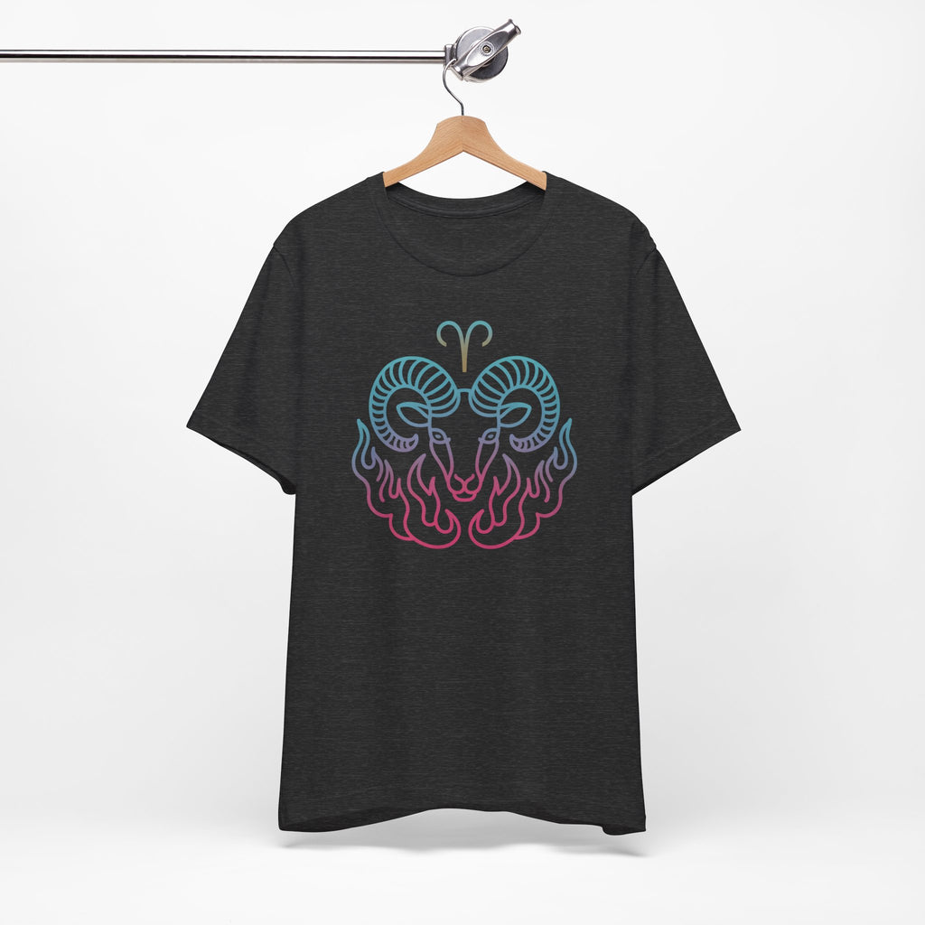 Astrology Zodiac Aries Neon Unisex T-Shirt