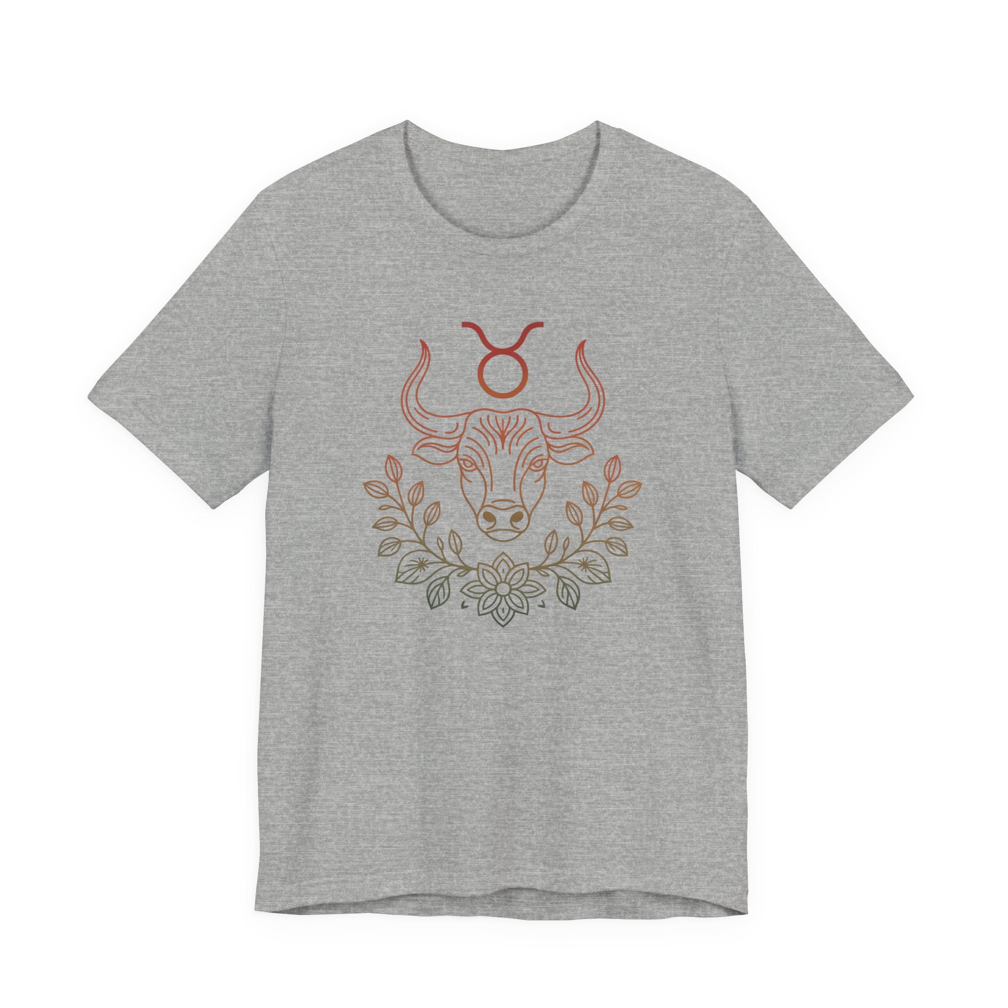 Astrology Zodiac Taurus Unisex Flower T-Shirt