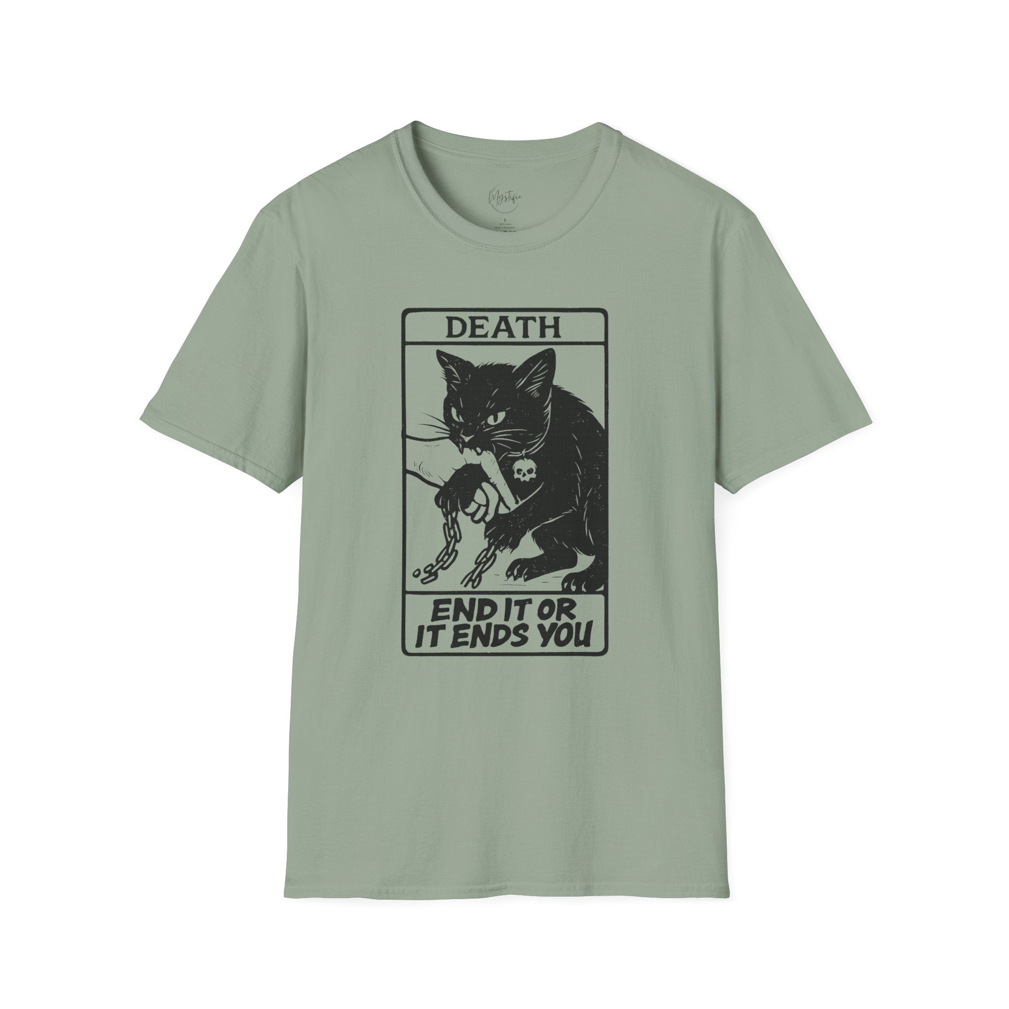 Tarot Card Death Black Cat Unisex T-Shirt