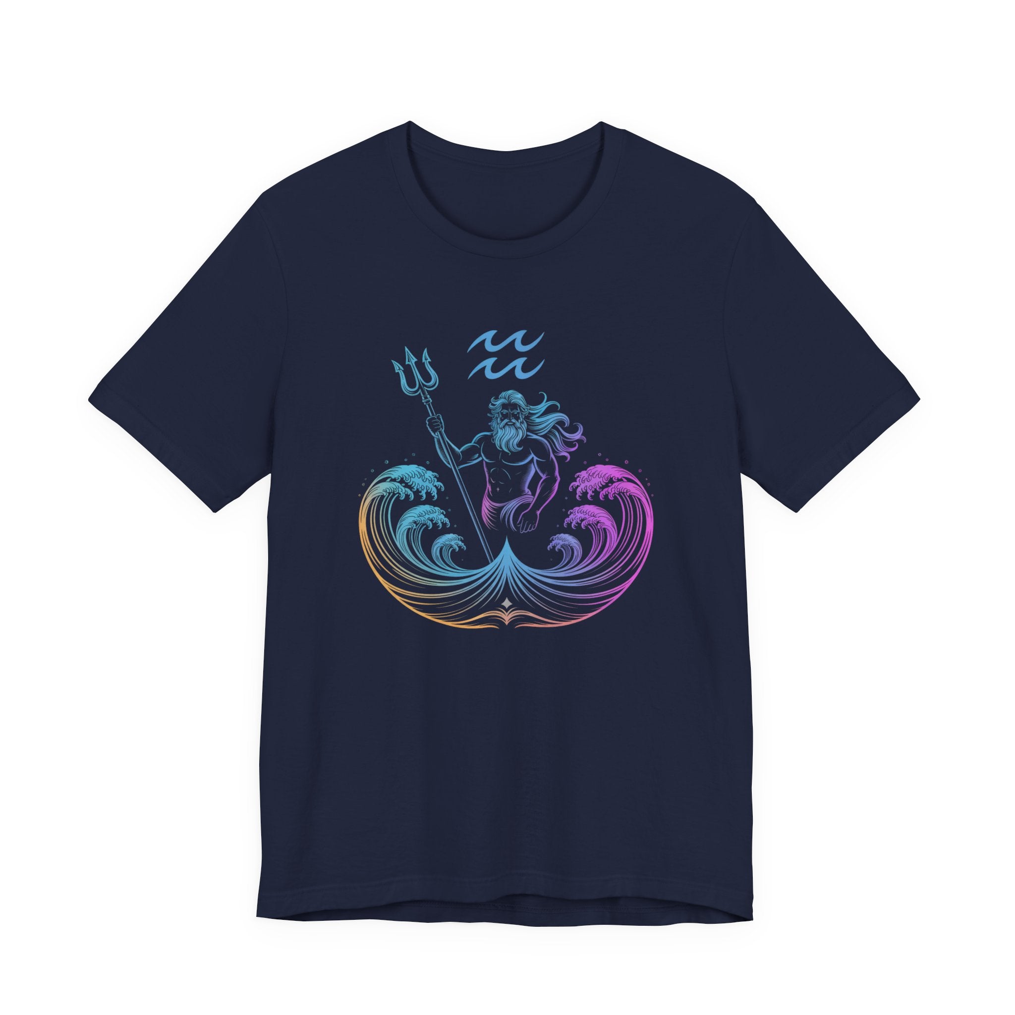Astrology Zodiac Aquarius Poseidon Neon Unisex T-Shirt