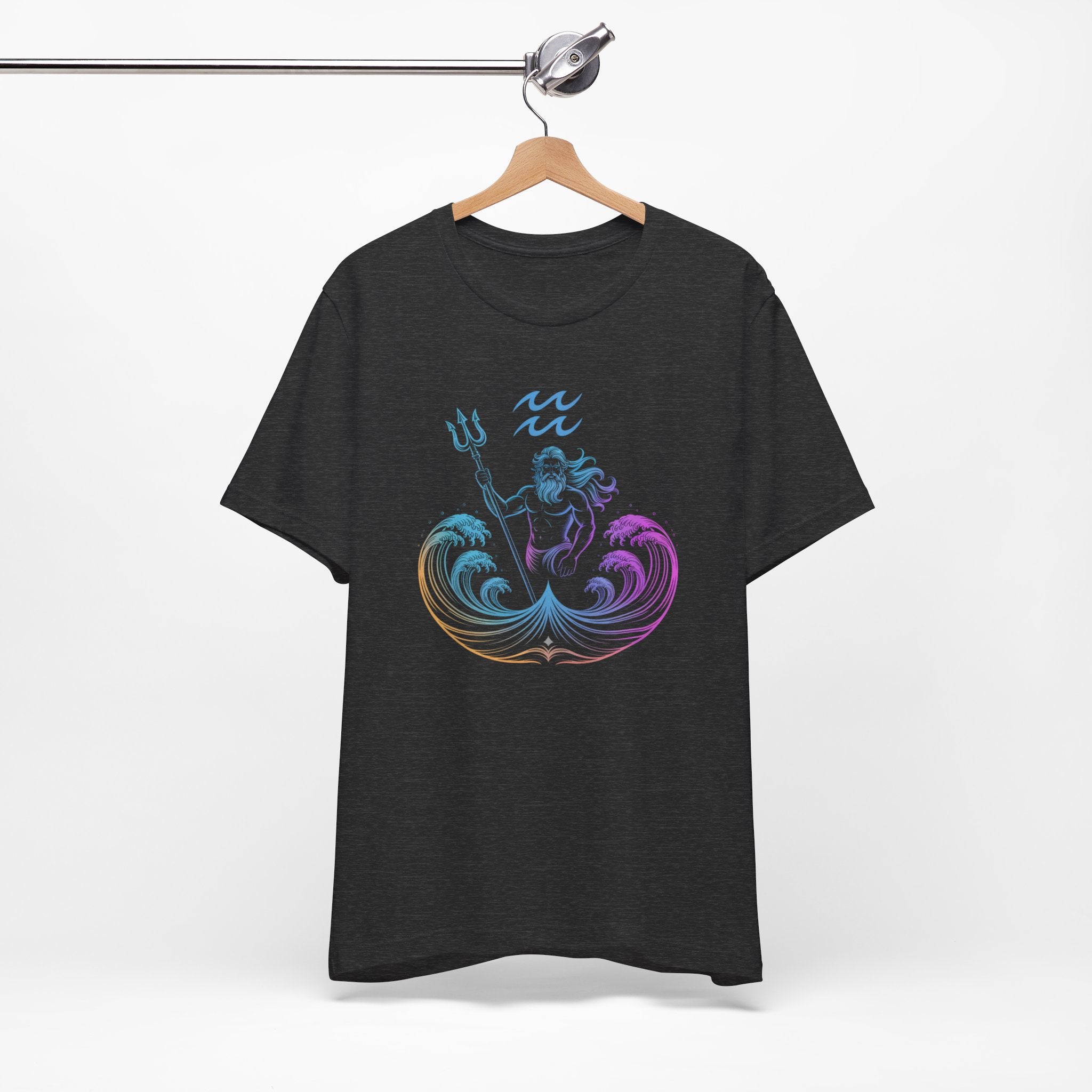 Astrology Zodiac Aquarius Poseidon Neon Unisex T-Shirt