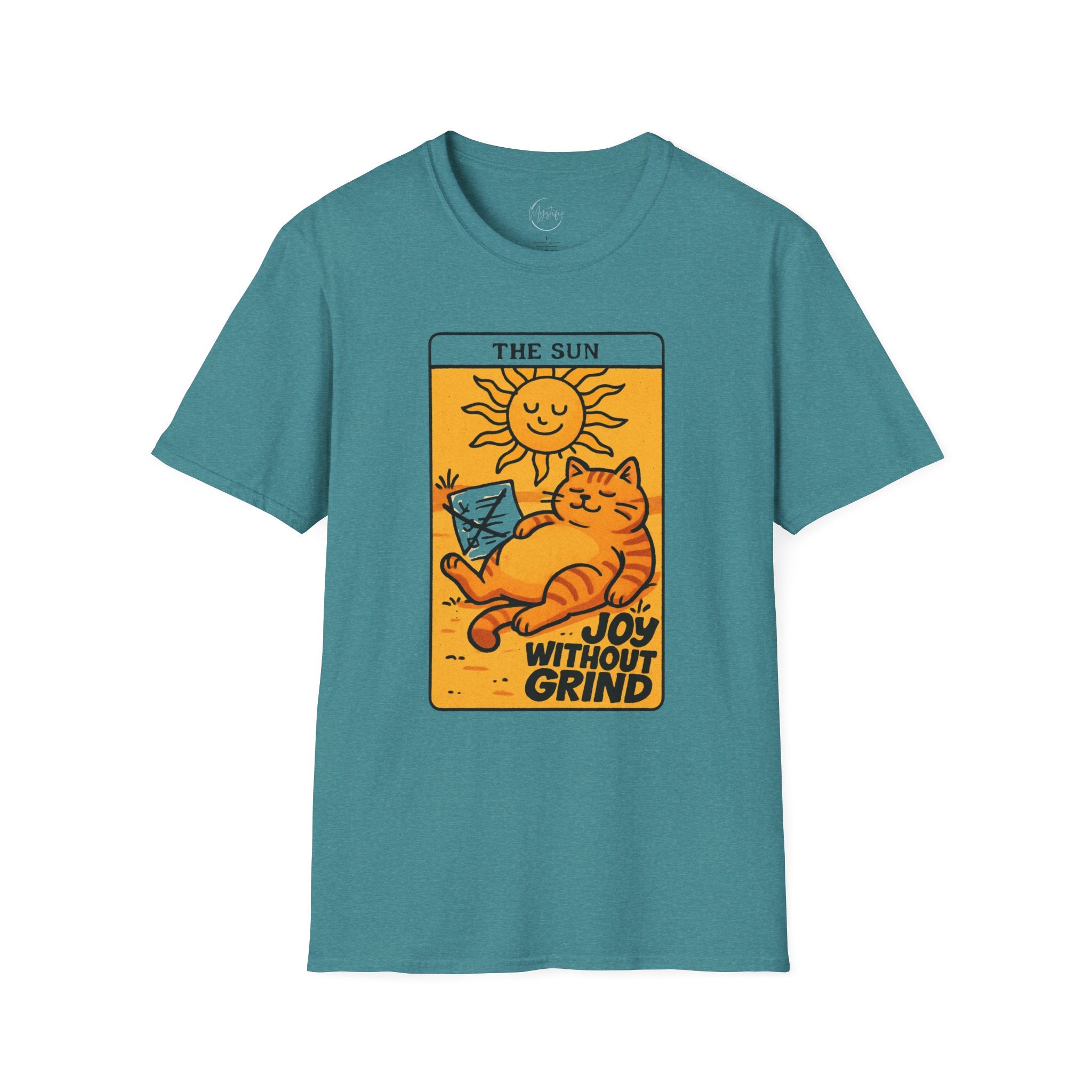 The Sun Tarot Cat Unisex T-Shirt — Joy Without Grind Graphic Tee