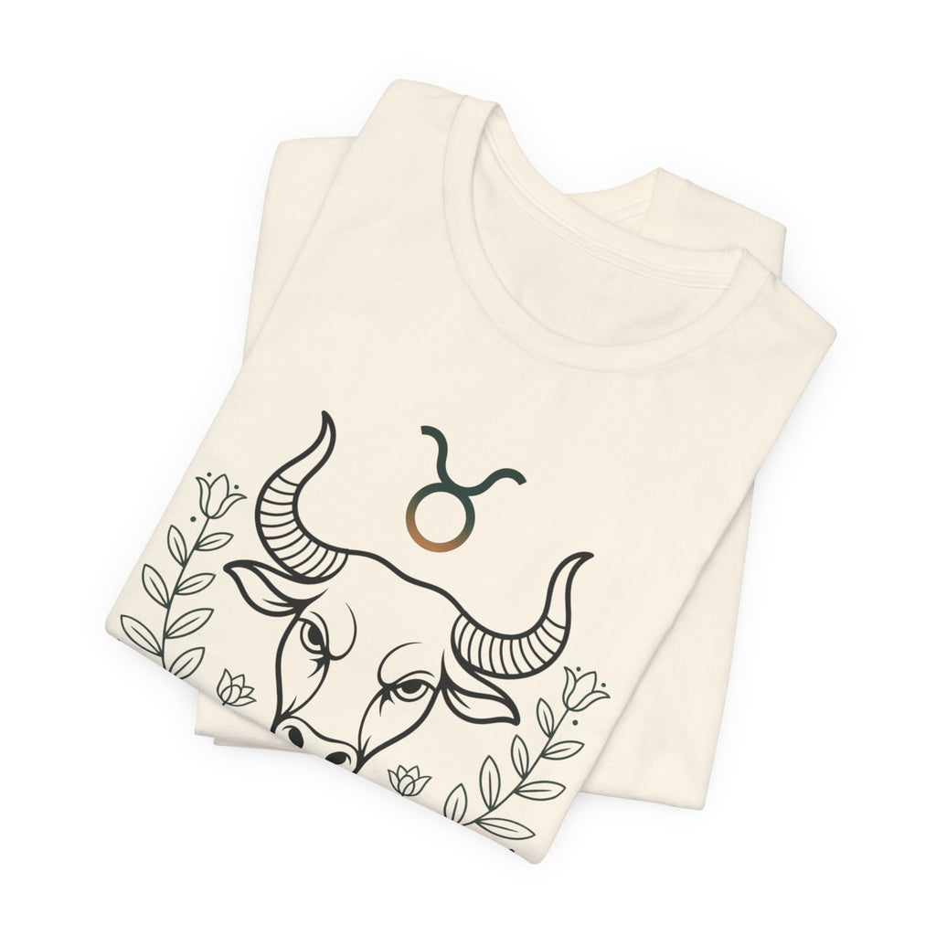 Astrology Zodiac Taurus Unisex Flower T-Shirt