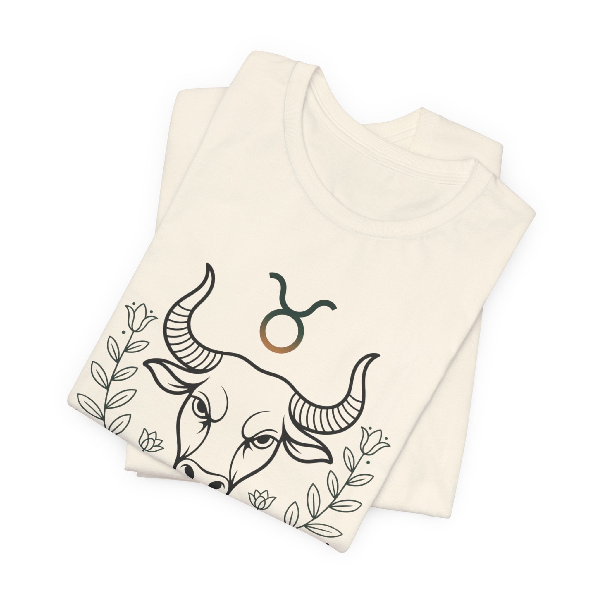Astrology Zodiac Taurus Unisex Flower T-Shirt