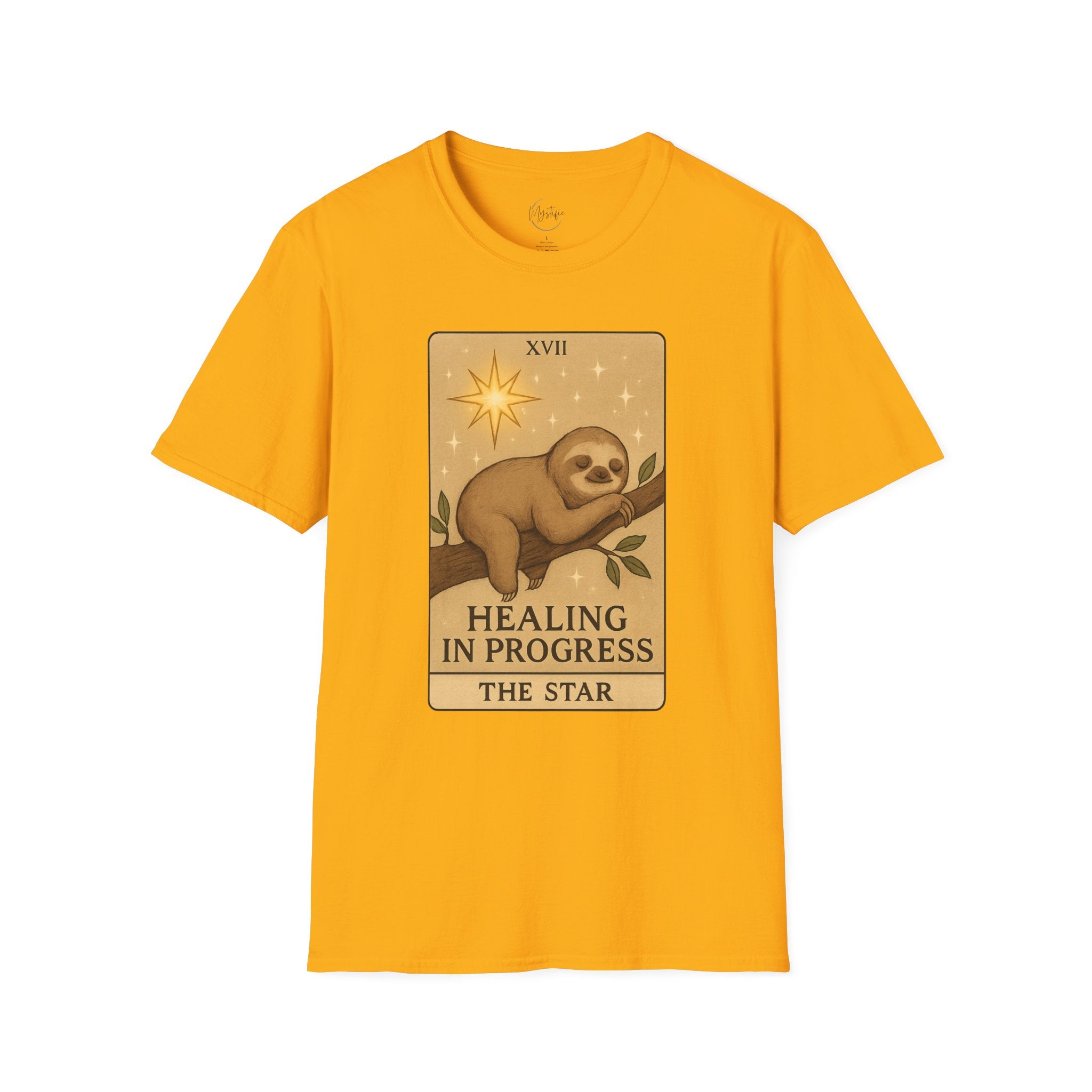 Sloth Tarot 'Healing in Progress' Unisex T-Shirt - The Star Tarot Card
