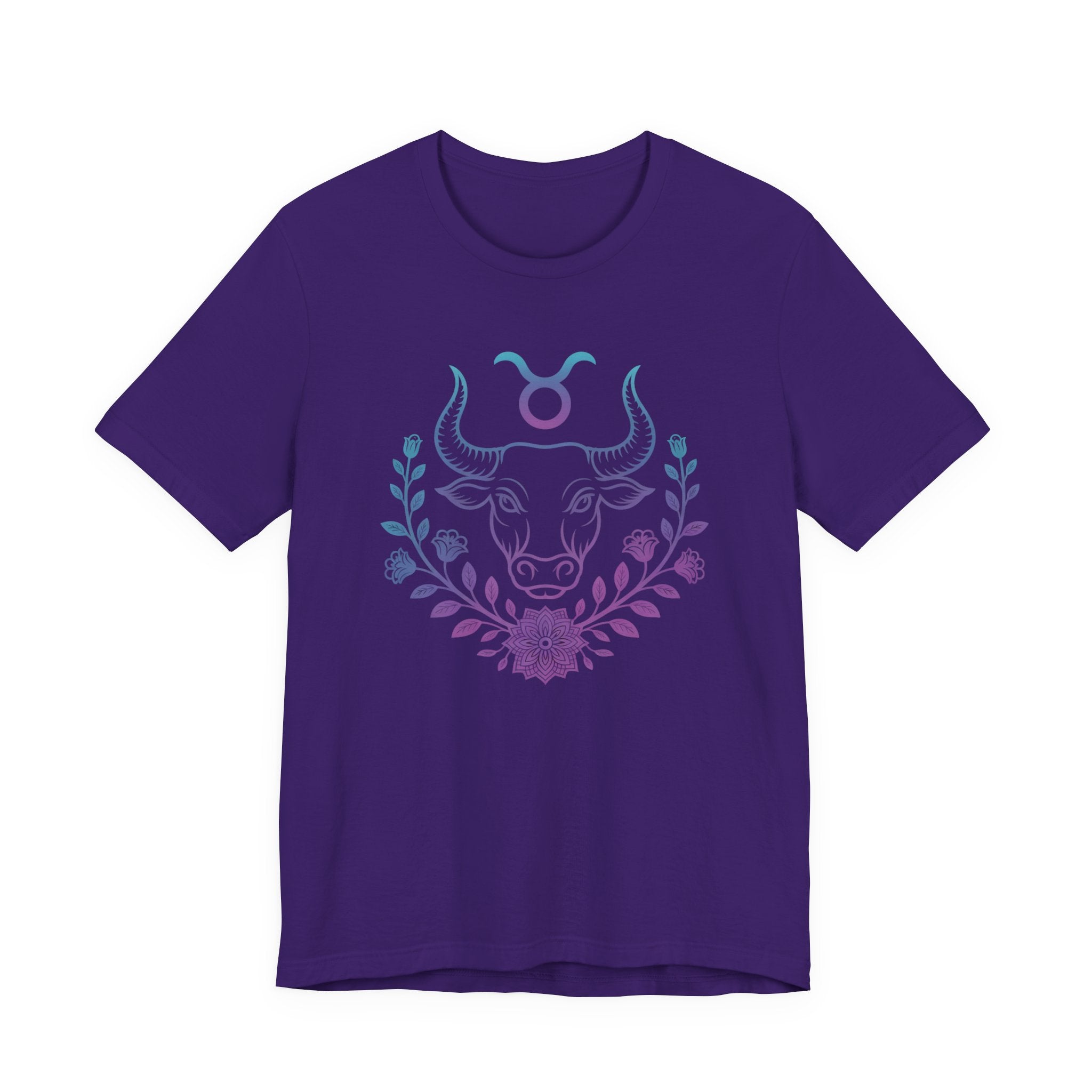 Astrology Zodiac Taurus Unisex Flower Mandala T-Shirt