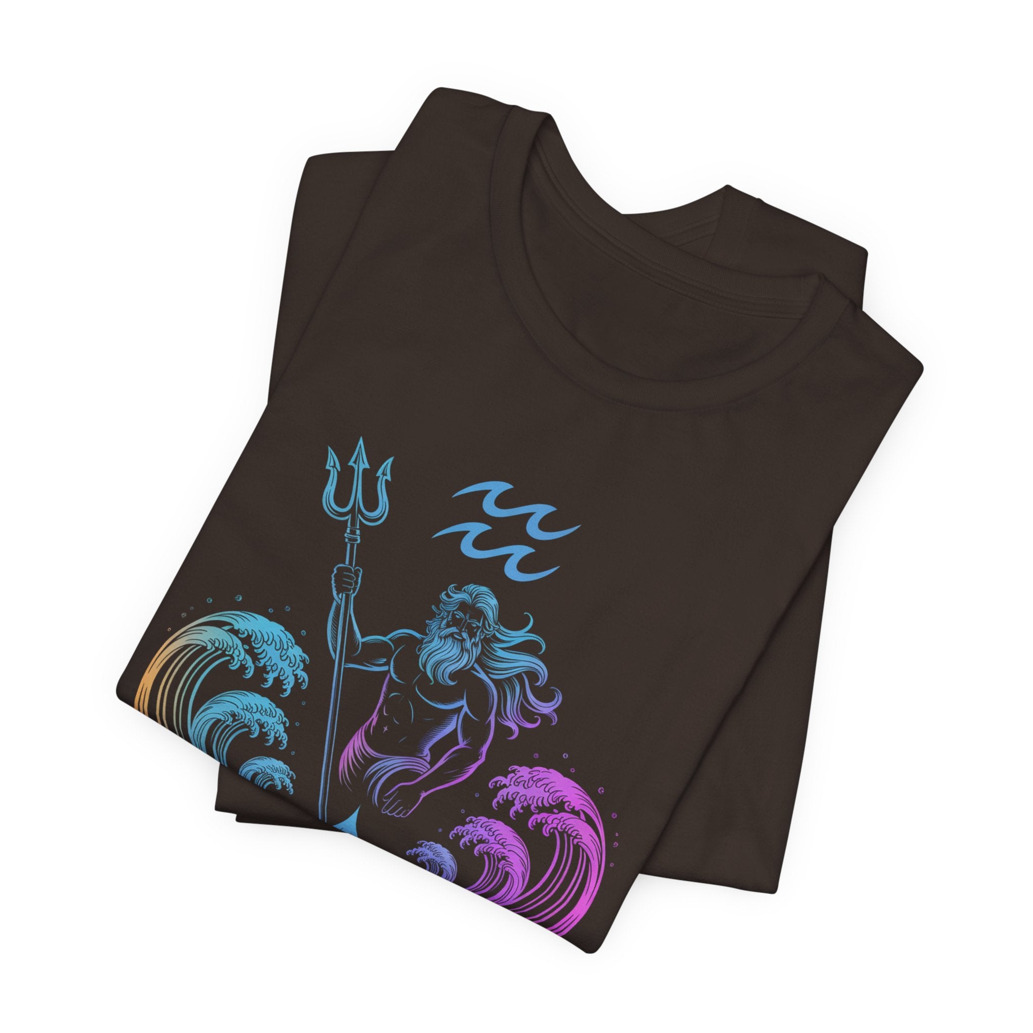 Astrology Zodiac Aquarius Poseidon Neon Unisex T-Shirt