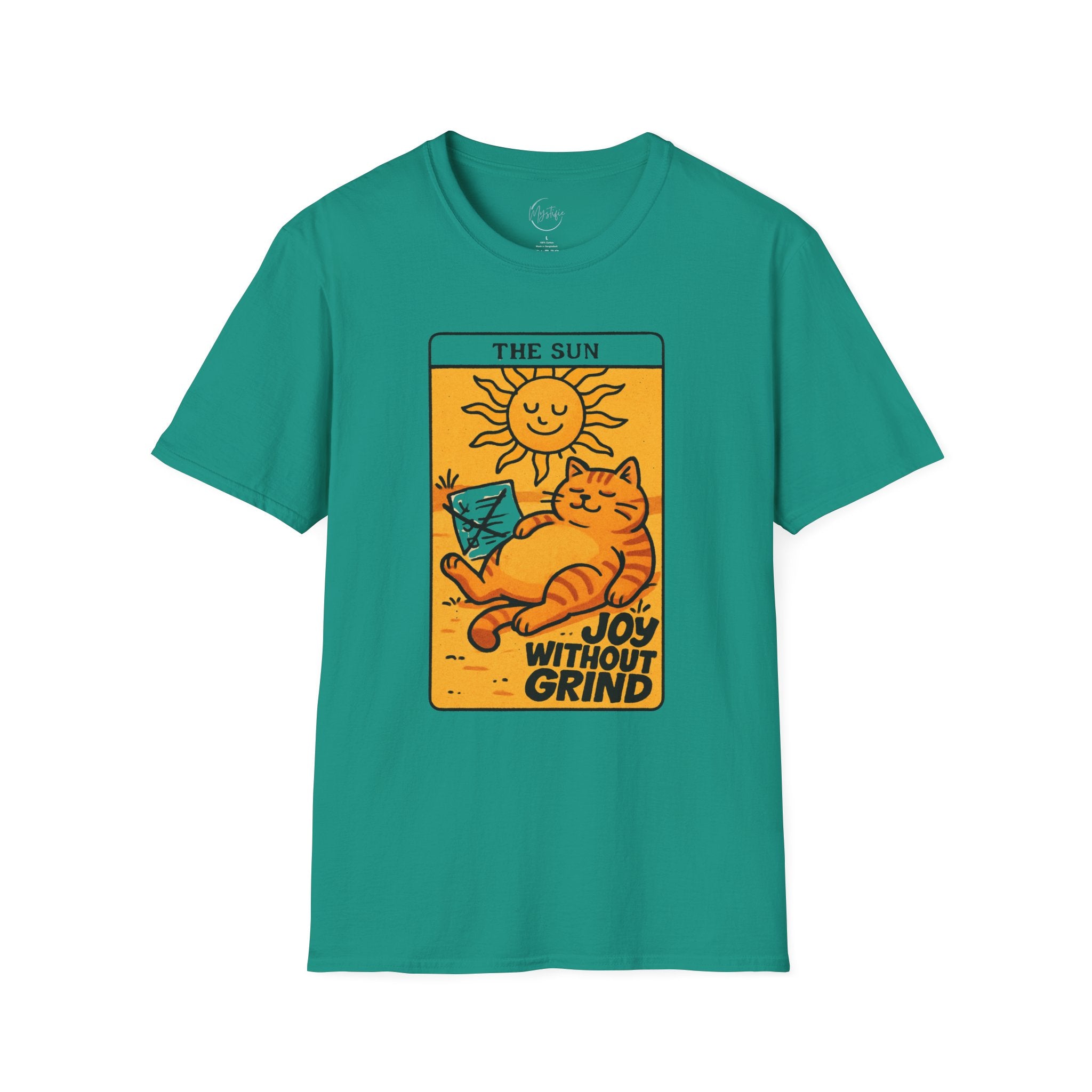 The Sun Tarot Cat Unisex T-Shirt — Joy Without Grind Graphic Tee