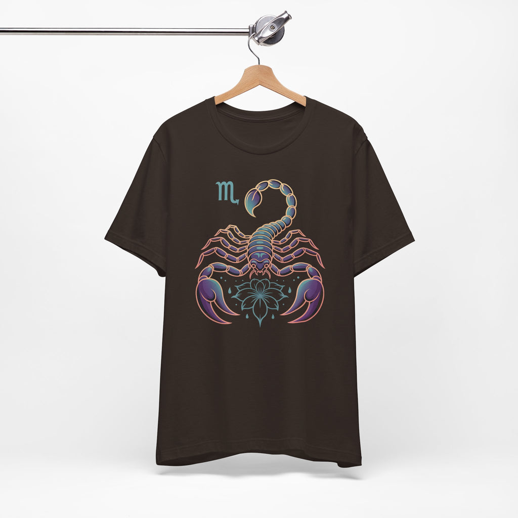 Astrology Zodiac Scorpio Unisex Flower T-Shirt