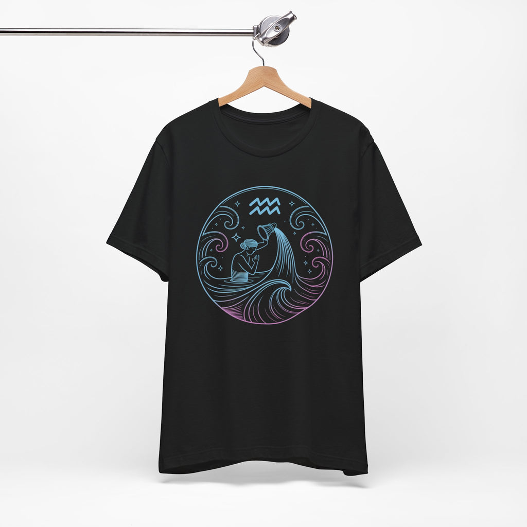Astrology Zodiac Aquarius Spiritual Neon Unisex T-Shirt
