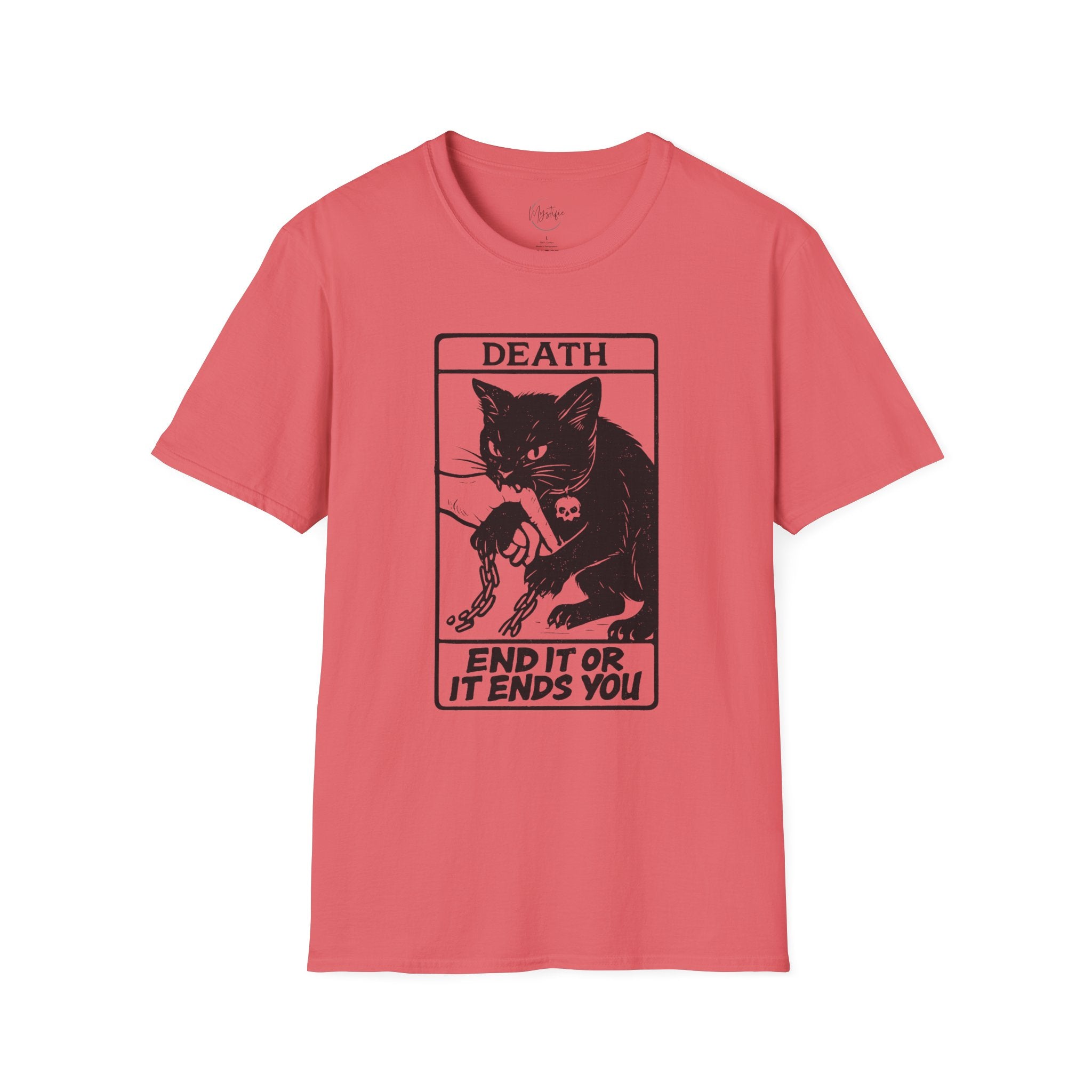 Tarot Card Death Black Cat Unisex T-Shirt