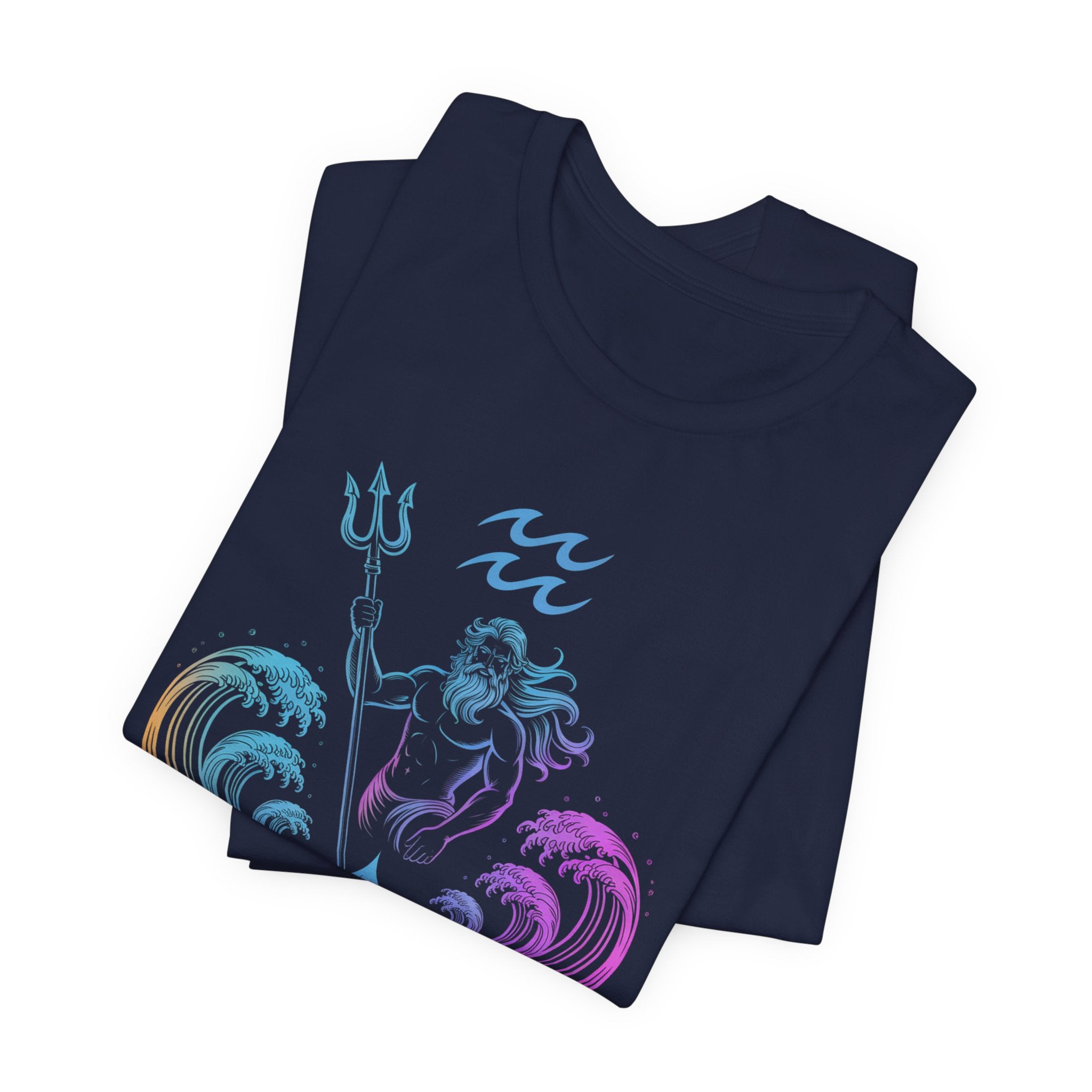 Astrology Zodiac Aquarius Poseidon Neon Unisex T-Shirt