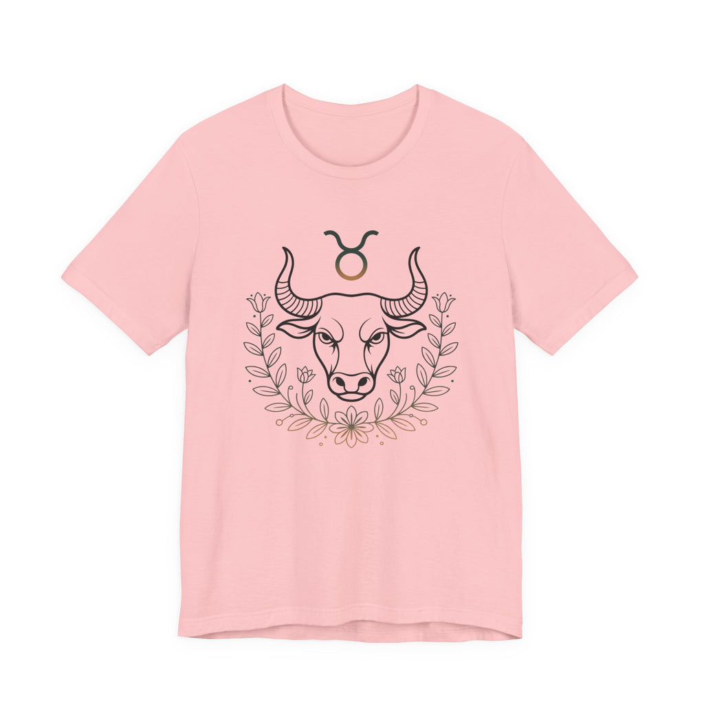 Astrology Zodiac Taurus Unisex Flower T-Shirt