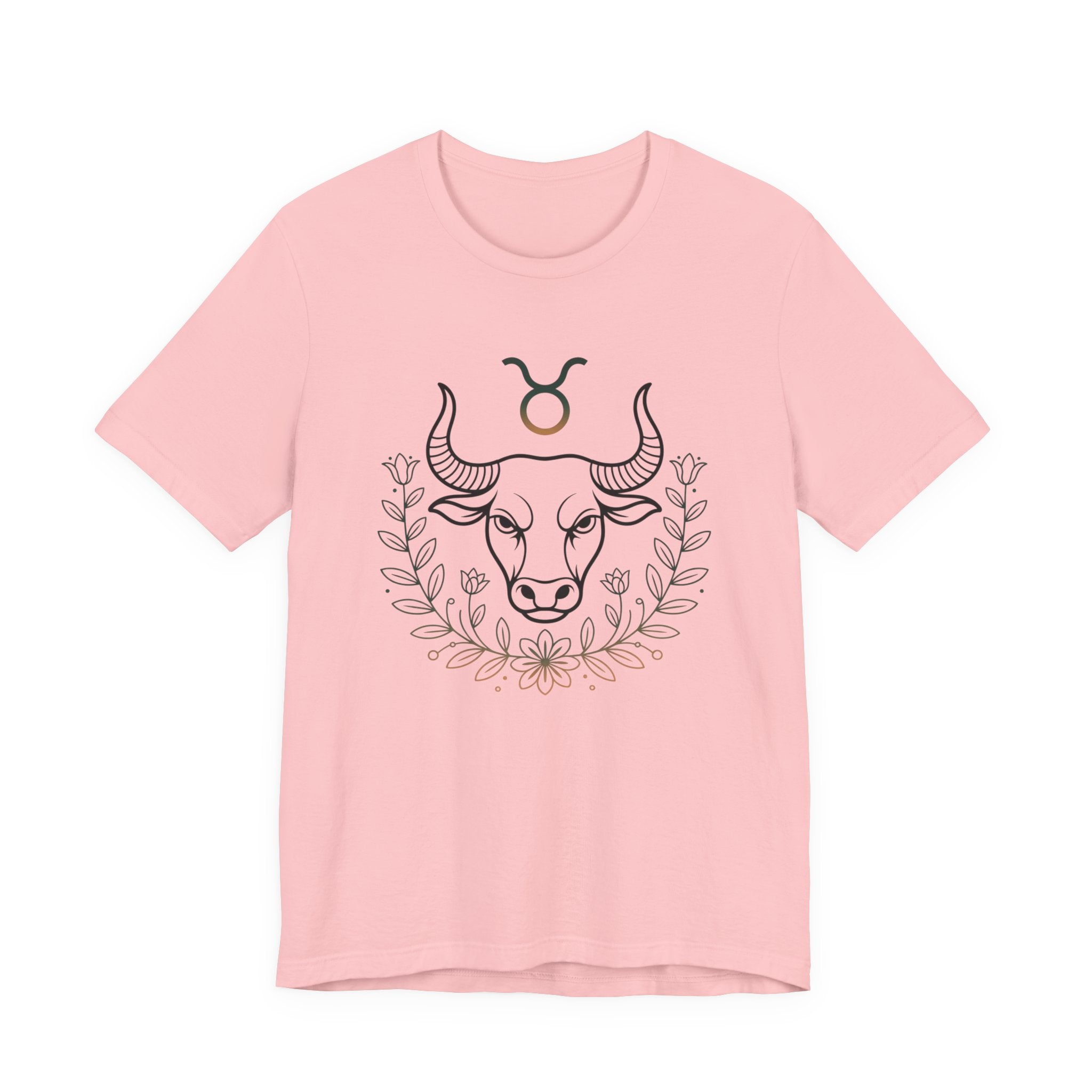 Astrology Zodiac Taurus Unisex Flower T-Shirt