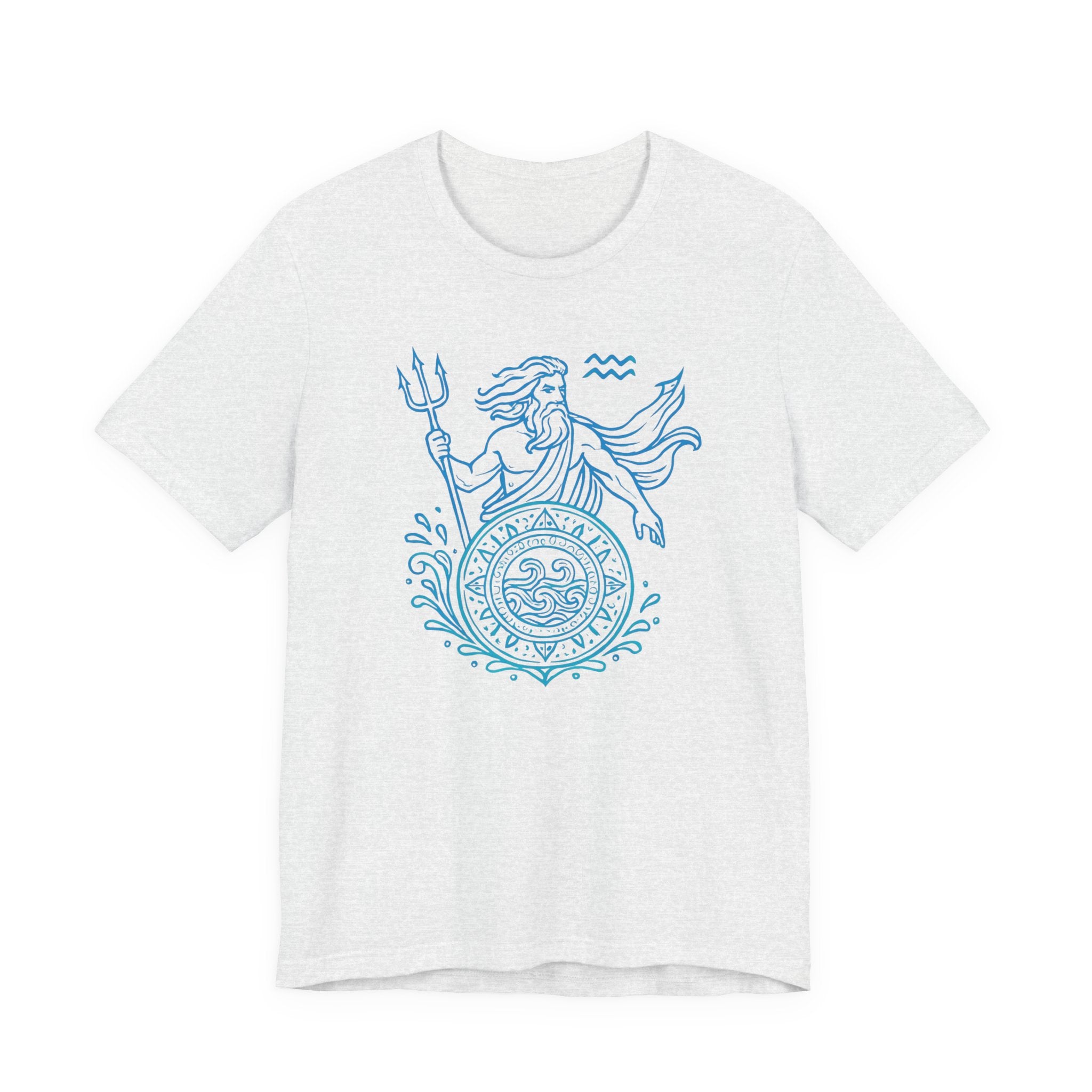Astrology Zodiac Aquarius Poseidon Mandala Unisex T-Shirt