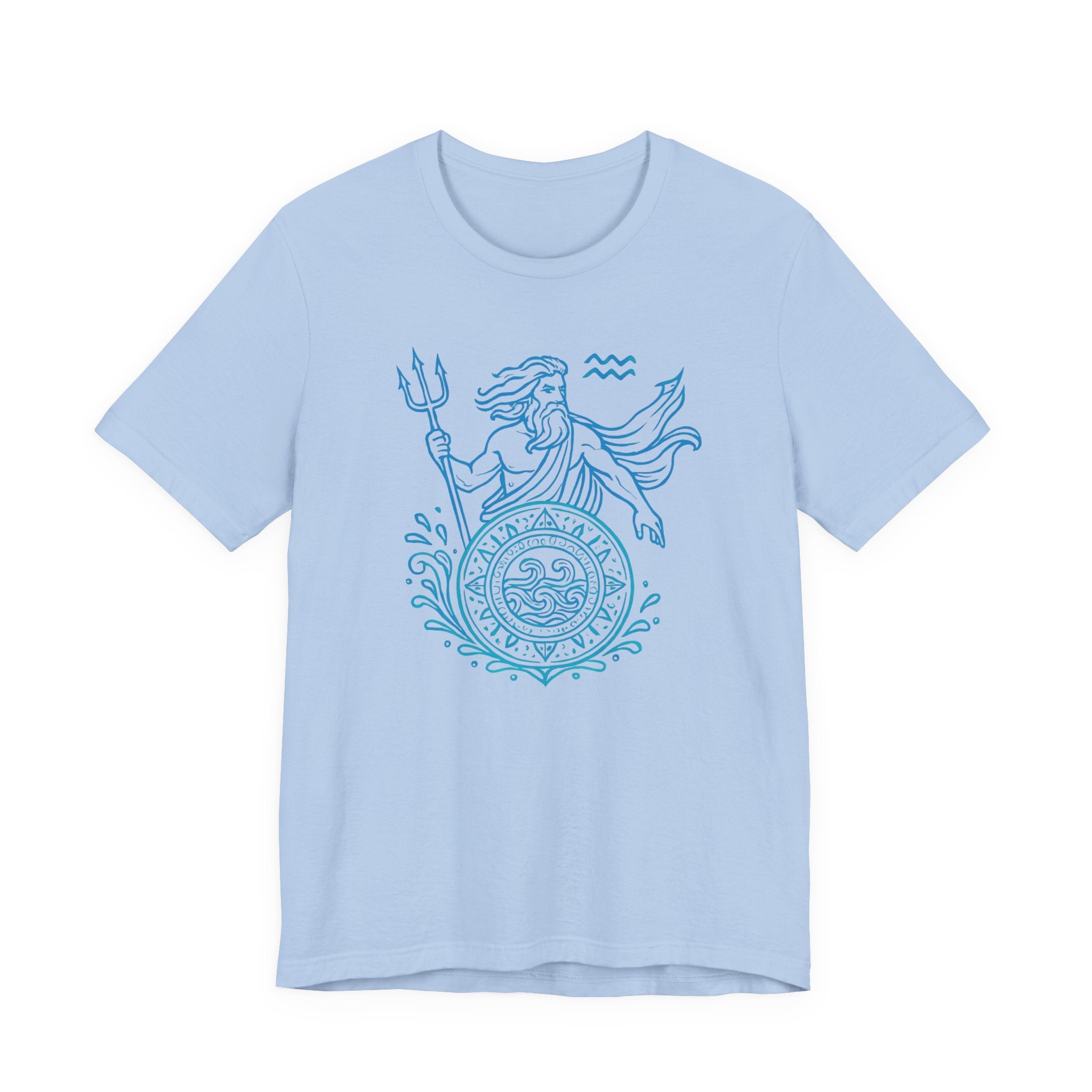 Astrology Zodiac Aquarius Poseidon Mandala Unisex T-Shirt