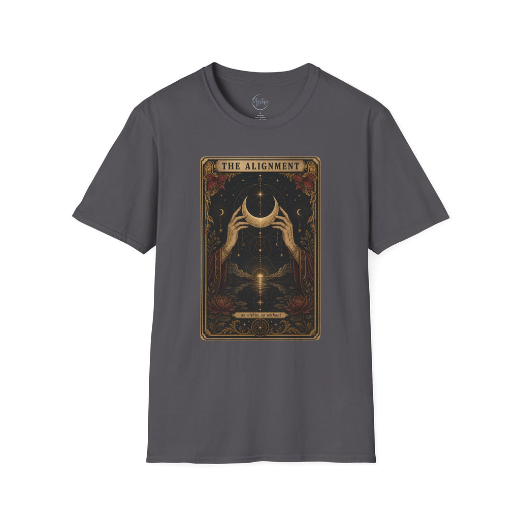 Tarot Moon Graphic Unisex T‑Shirt — "The Alignment" Mystical Crescent Design