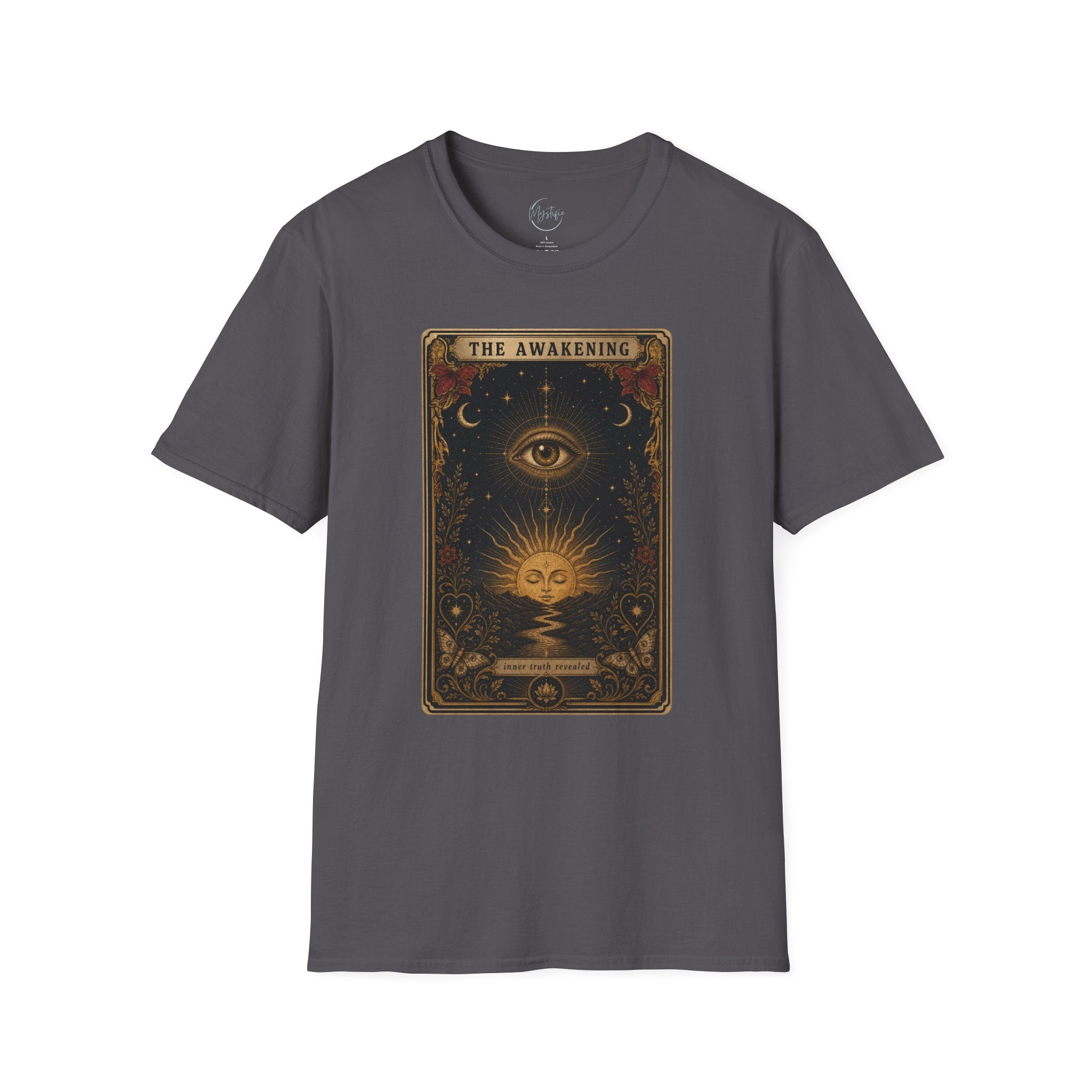The Awakening Graphic Unisex T-Shirt — Mystic Eye Tarot Vintage Style