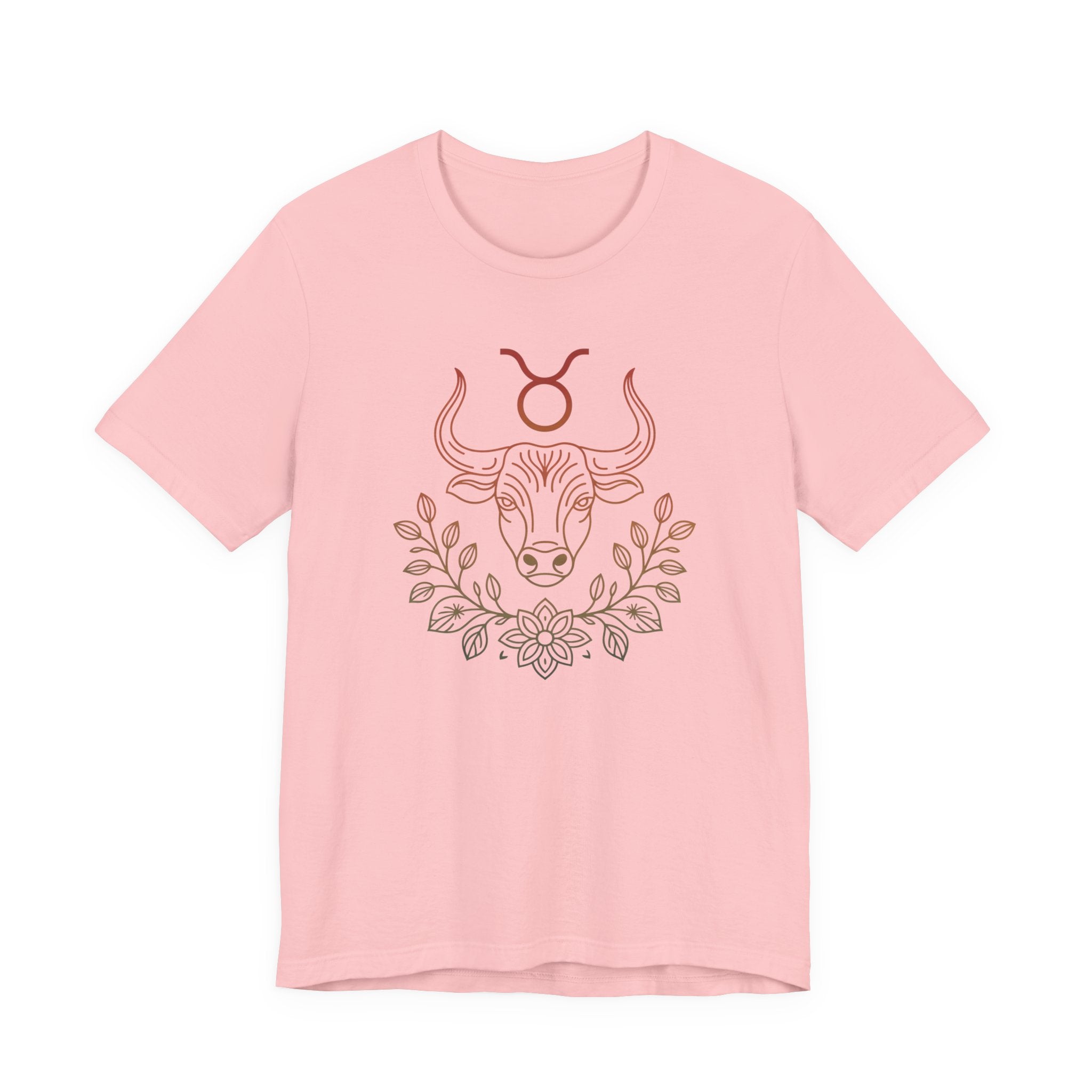 Astrology Zodiac Taurus Unisex Flower T-Shirt