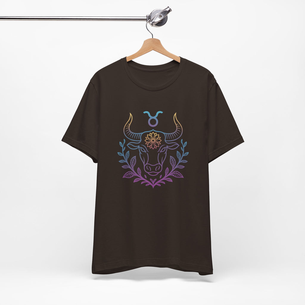 Astrology Zodiac Taurus Unisex Flower Mandala T-Shirt