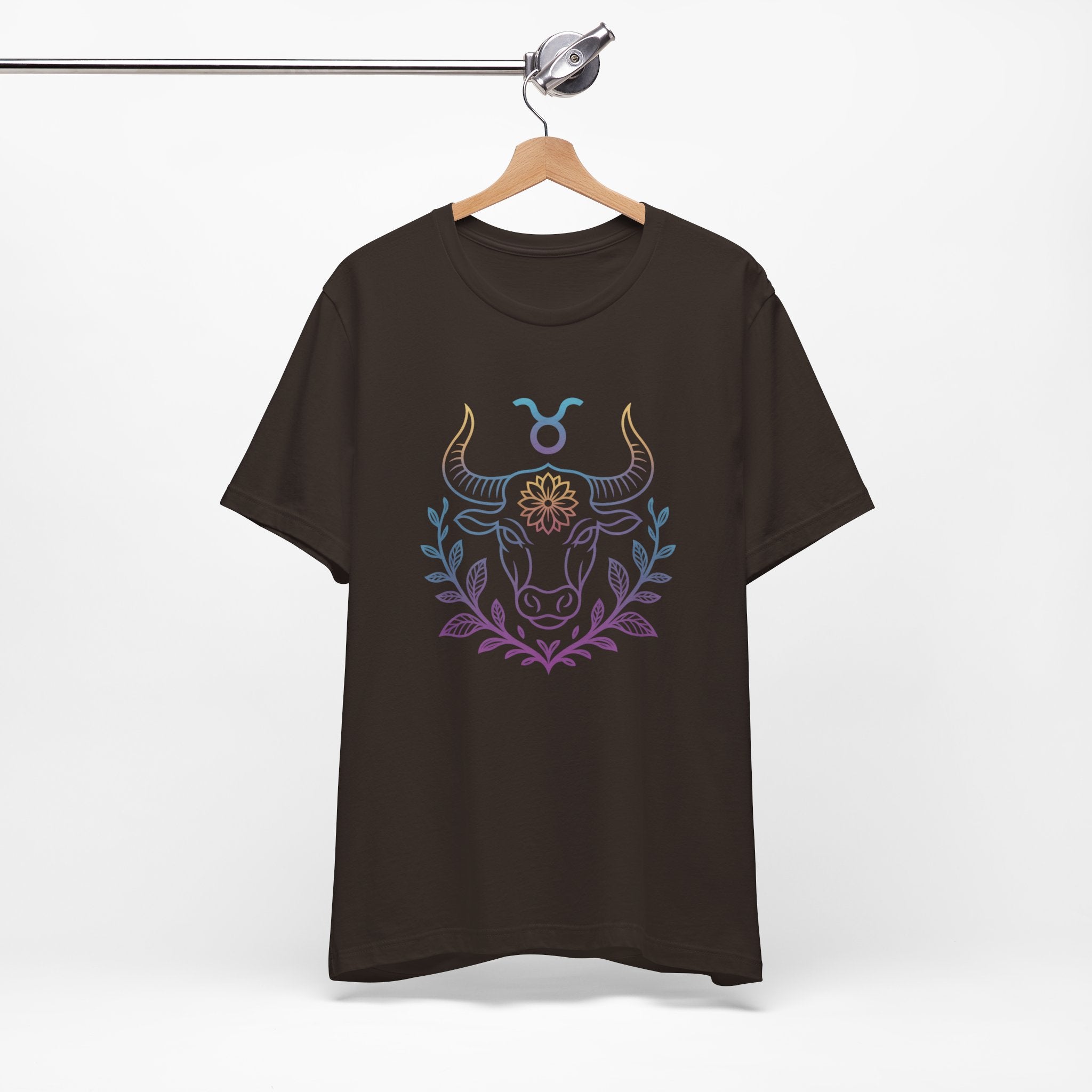 Astrology Zodiac Taurus Unisex Flower Mandala T-Shirt