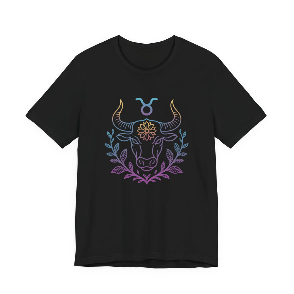 Astrology Zodiac Taurus Unisex Flower Mandala T-Shirt