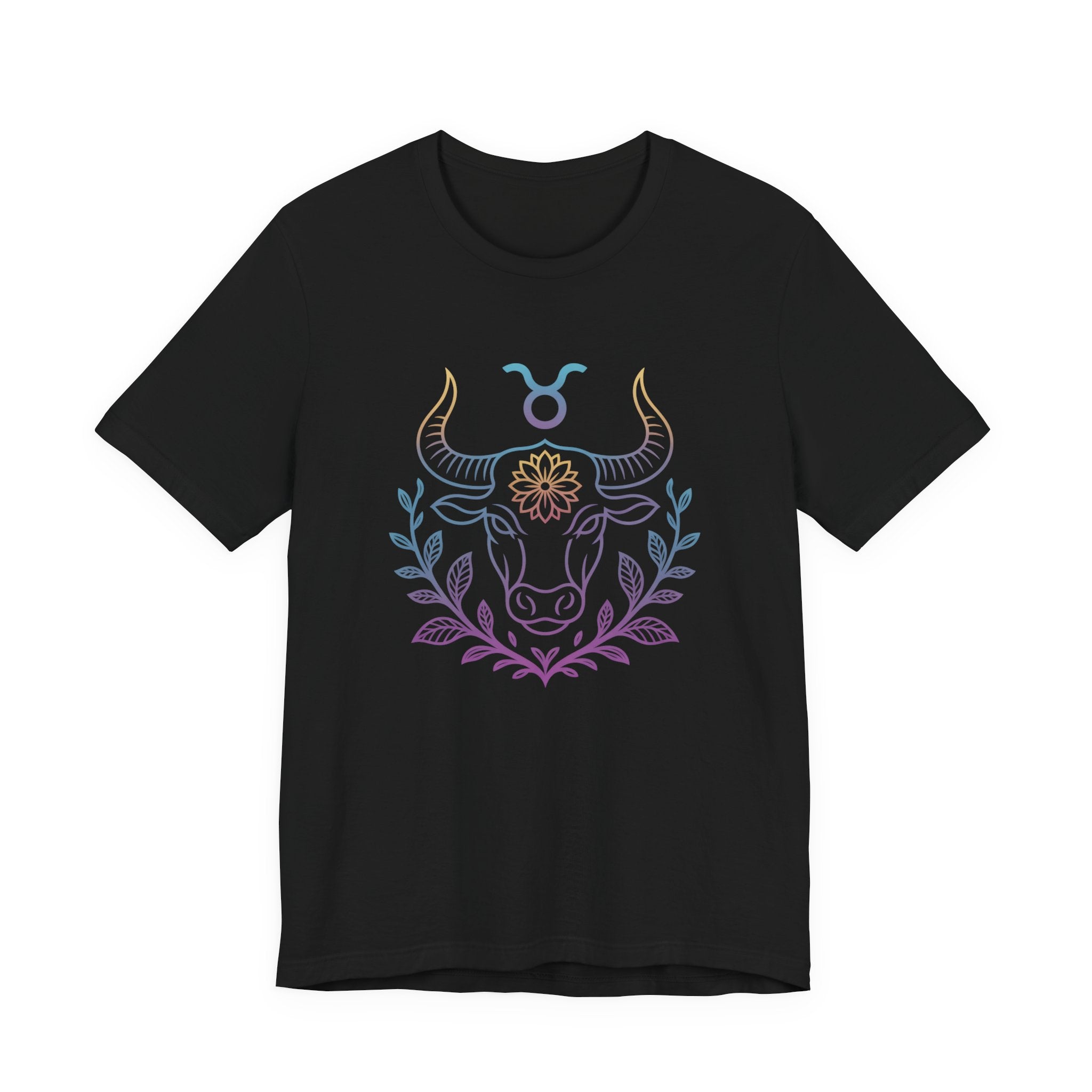 Astrology Zodiac Taurus Unisex Flower Mandala T-Shirt