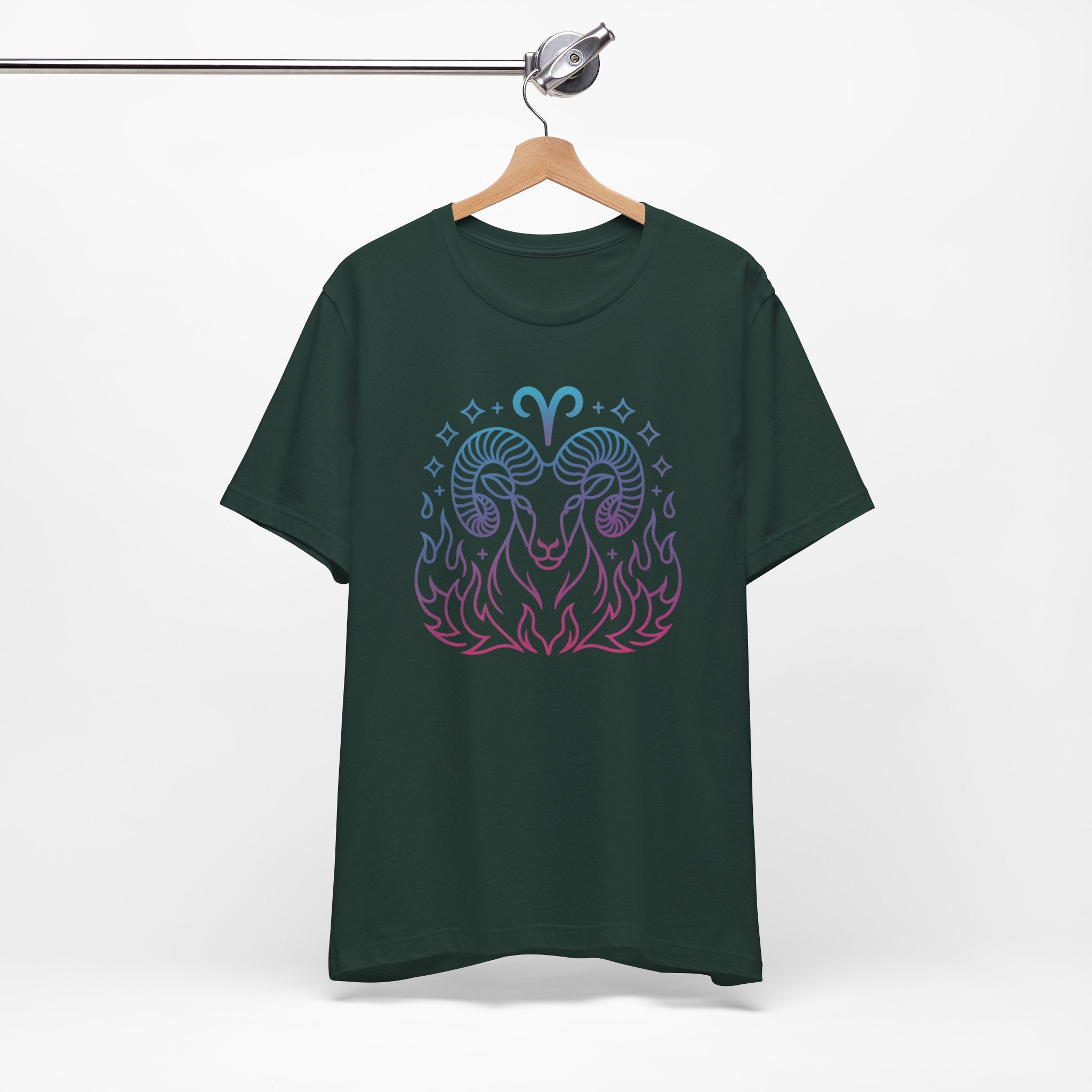 Astrology Zodiac Aries Neon Unisex T-Shirt