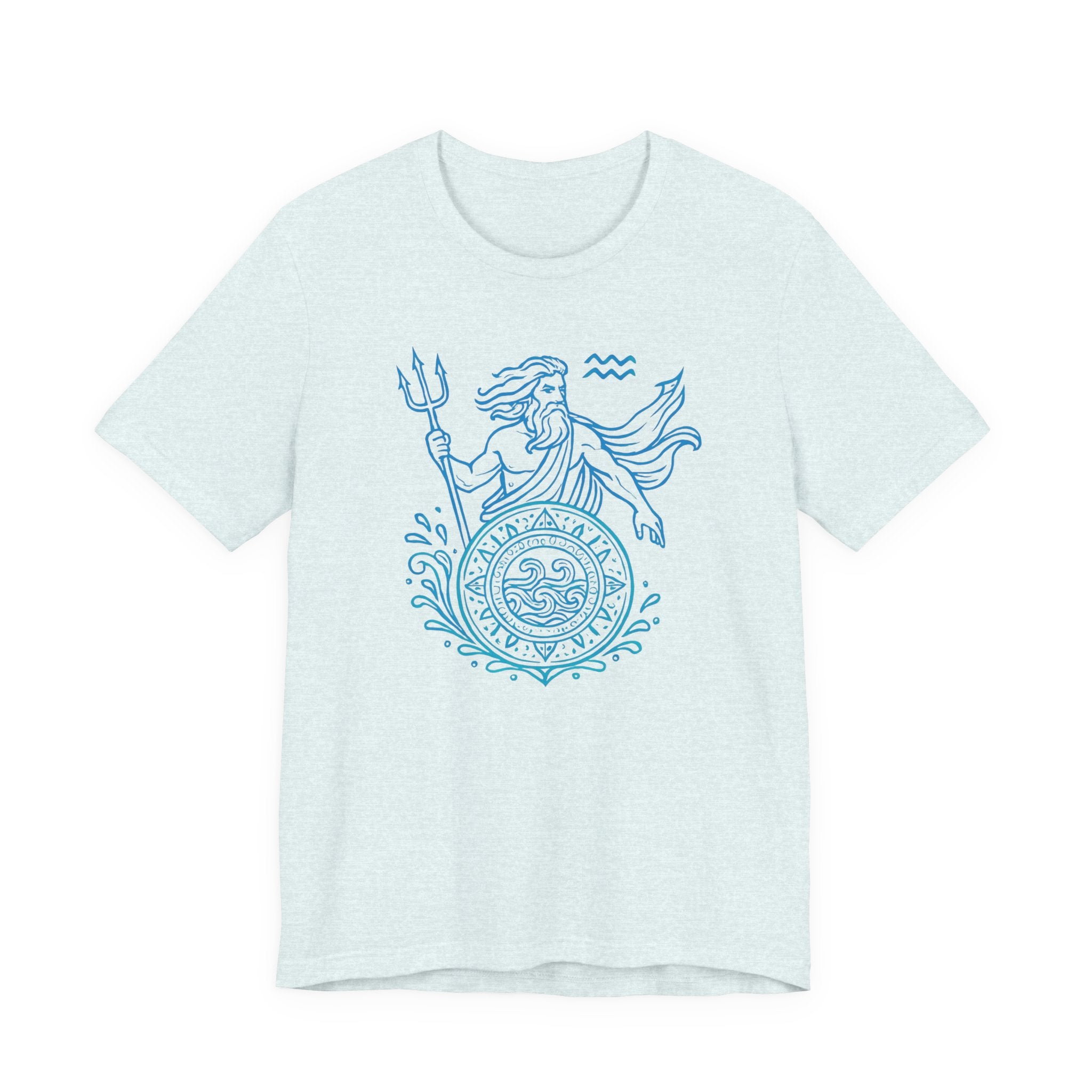 Astrology Zodiac Aquarius Poseidon Mandala Unisex T-Shirt