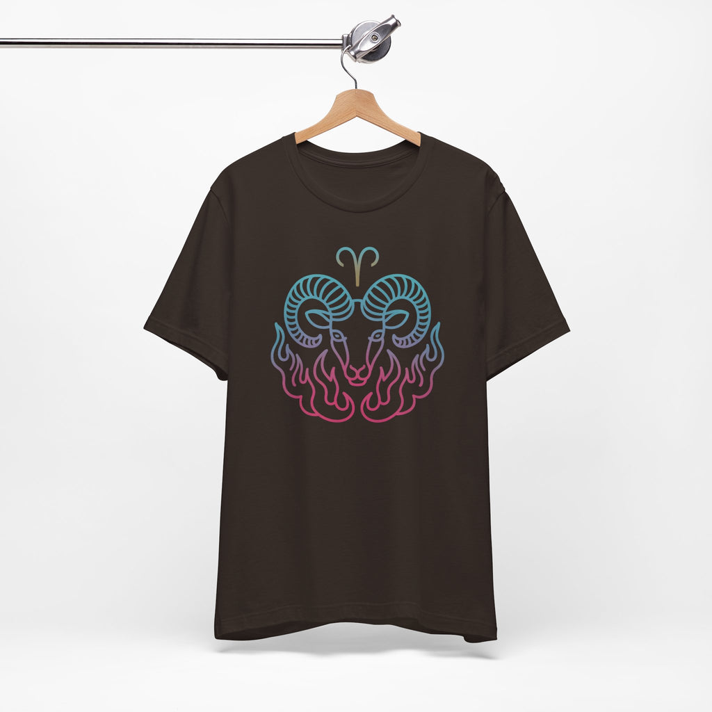 Astrology Zodiac Aries Neon Unisex T-Shirt