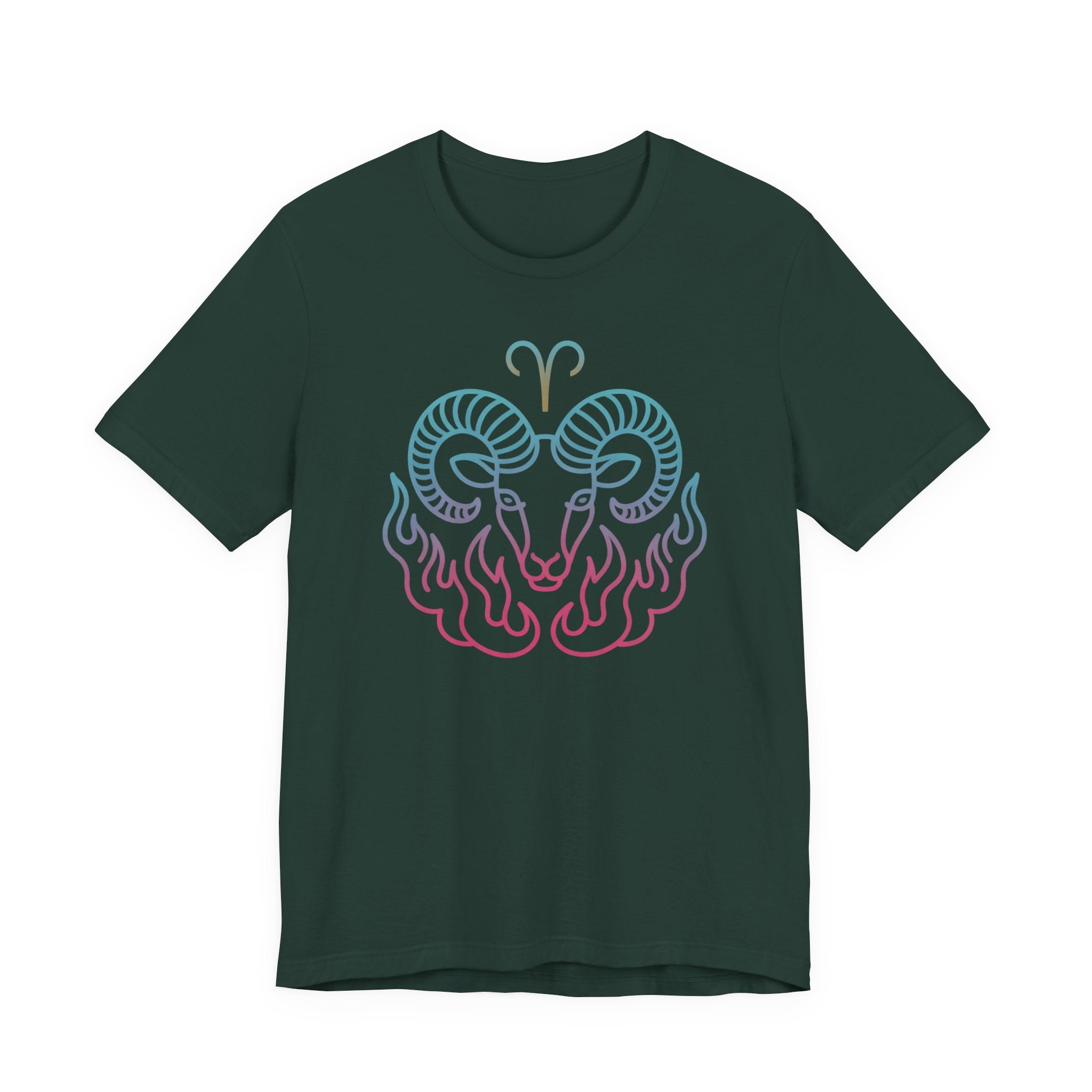 Astrology Zodiac Aries Neon Unisex T-Shirt