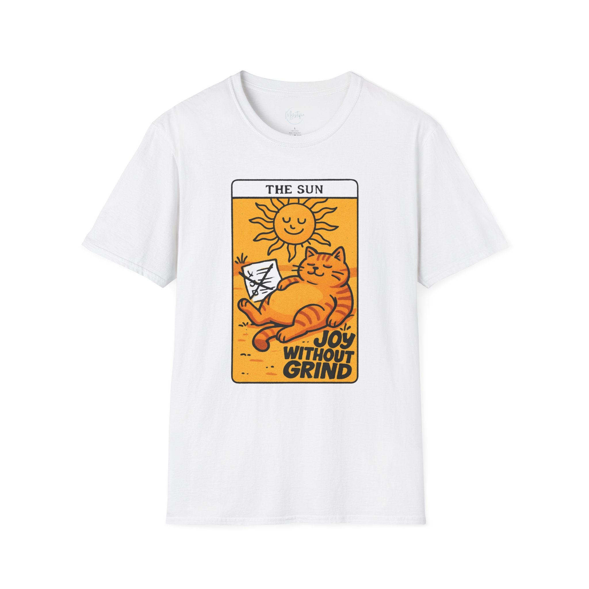 The Sun Tarot Cat Unisex T-Shirt — Joy Without Grind Graphic Tee