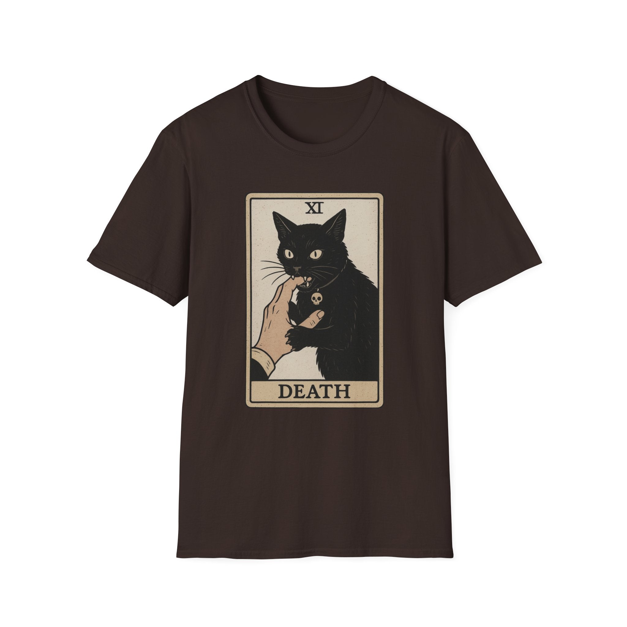 Death Tarot Card Black Cat Unisex T-Shirt