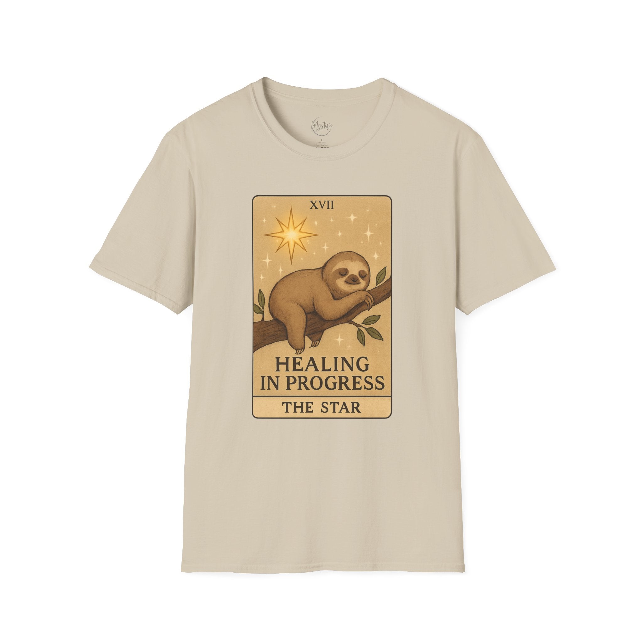 Sloth Tarot 'Healing in Progress' Unisex T-Shirt - The Star Tarot Card