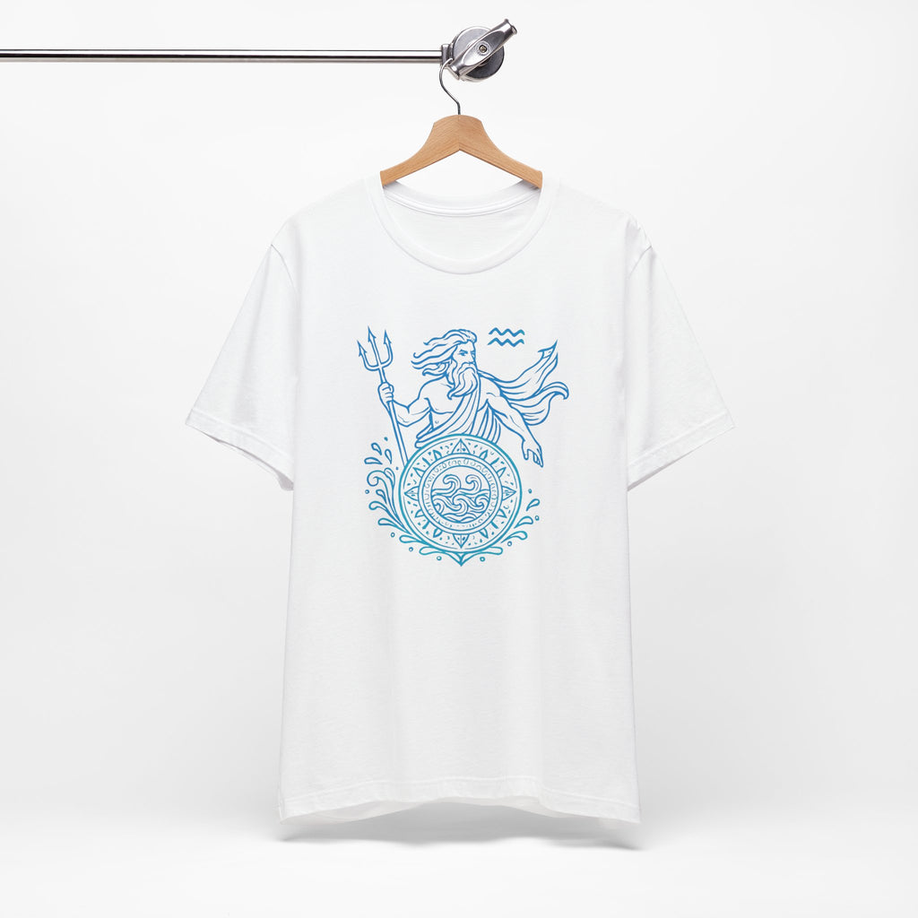 Astrology Zodiac Aquarius Poseidon Mandala Unisex T-Shirt