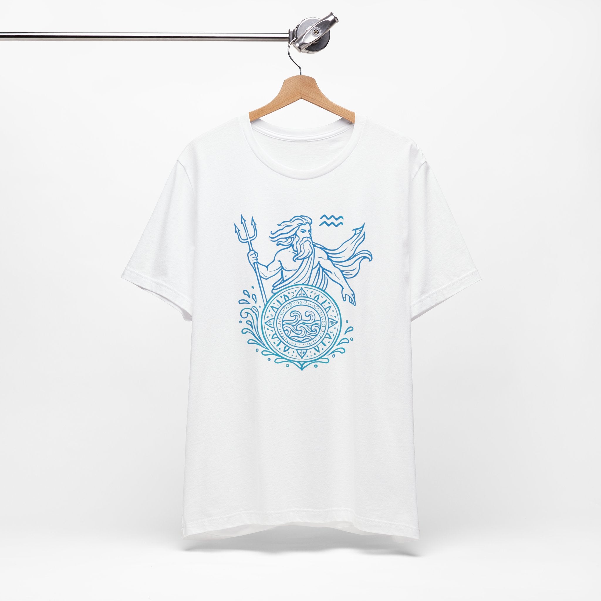Astrology Zodiac Aquarius Poseidon Mandala Unisex T-Shirt