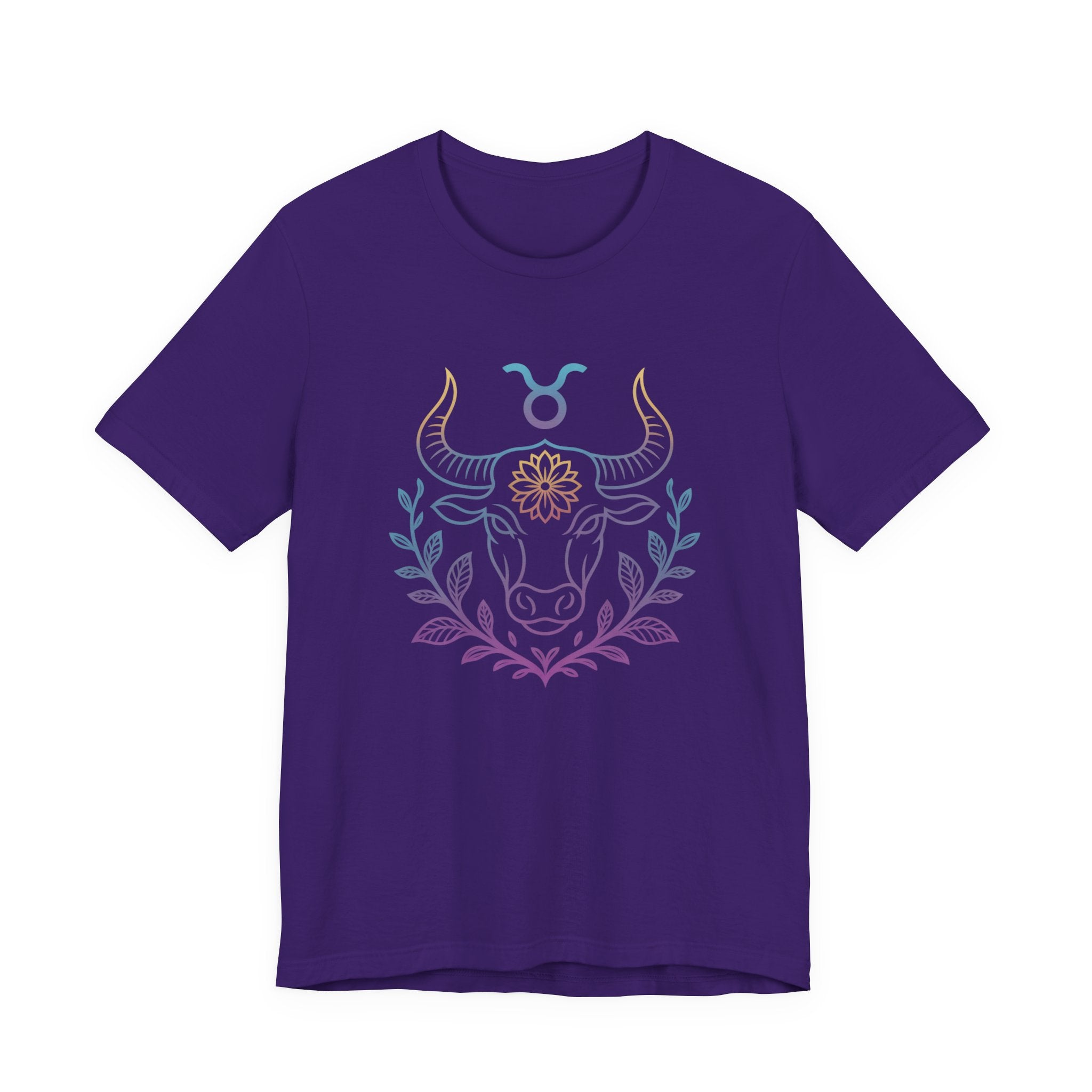 Astrology Zodiac Taurus Unisex Flower Mandala T-Shirt