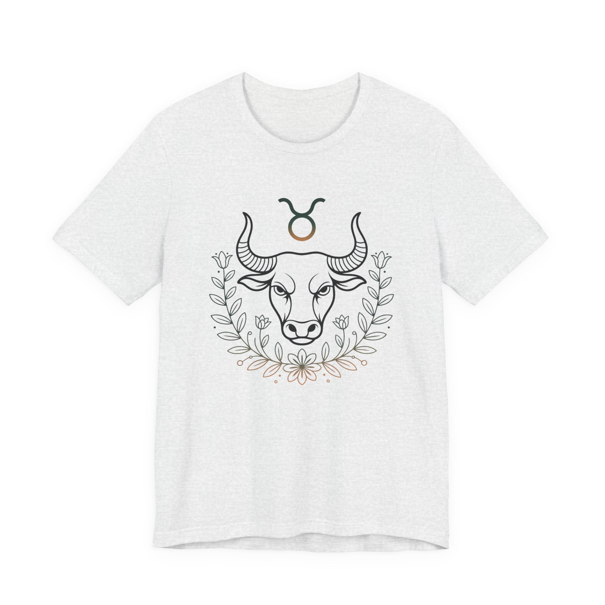 Astrology Zodiac Taurus Unisex Flower T-Shirt