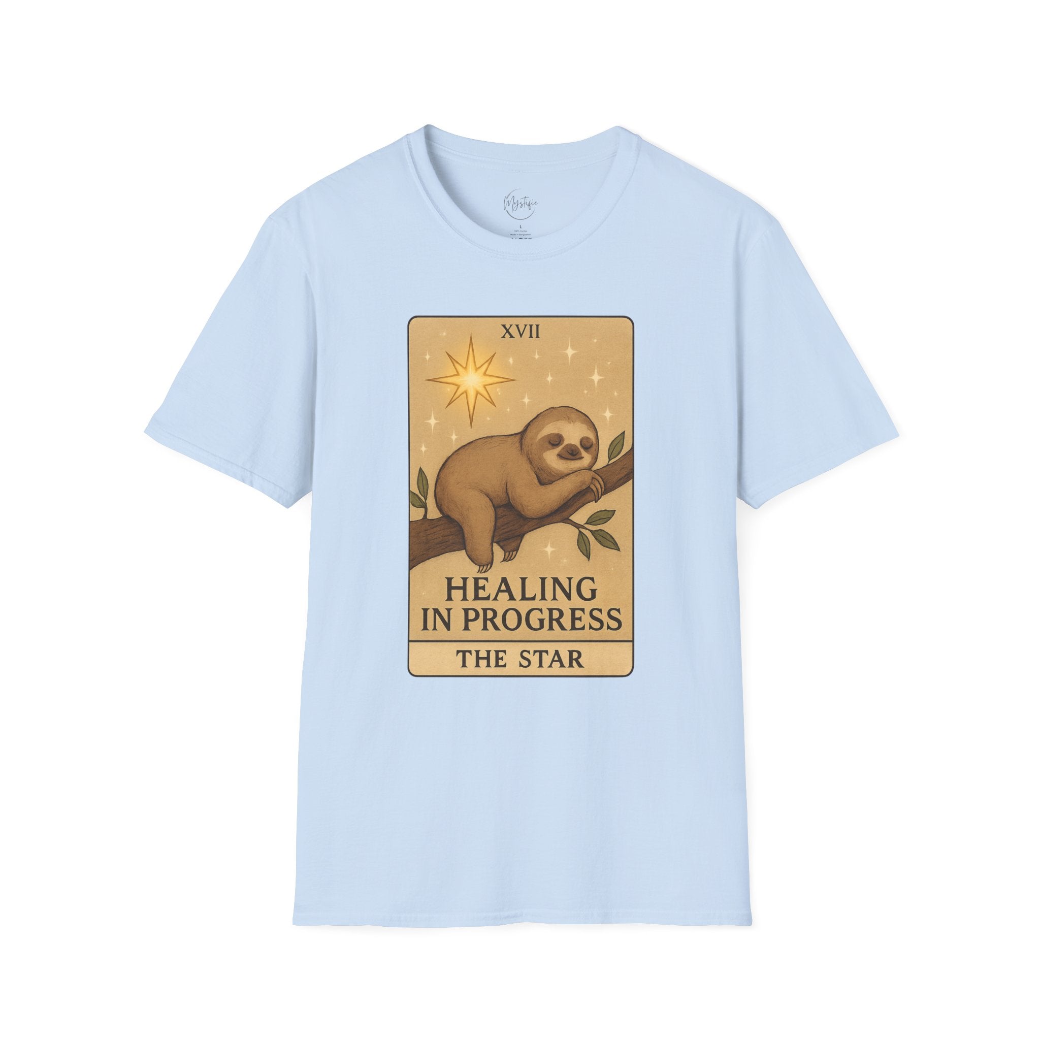 Sloth Tarot 'Healing in Progress' Unisex T-Shirt - The Star Tarot Card